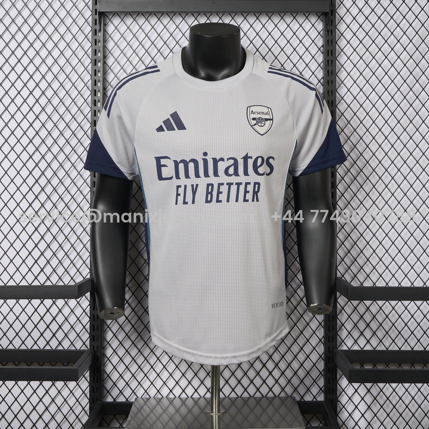ManixJersey.com | Arsenal 25-26 White Training Jersey - Player Version -Customize Name, Number and Patch | Worldwide Shipping