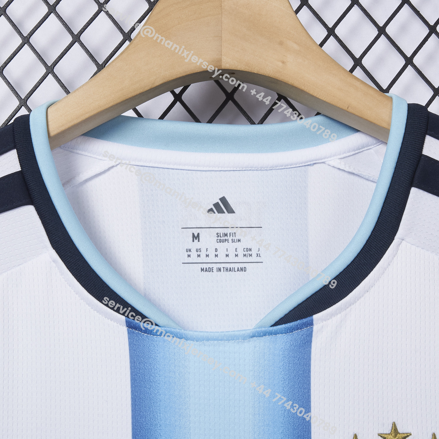 ManixJersey.com | Argentina 2026 Home Jersey Without Chest Patch - Fans Version -Customize Name, Number and Patch | Worldwide Shipping