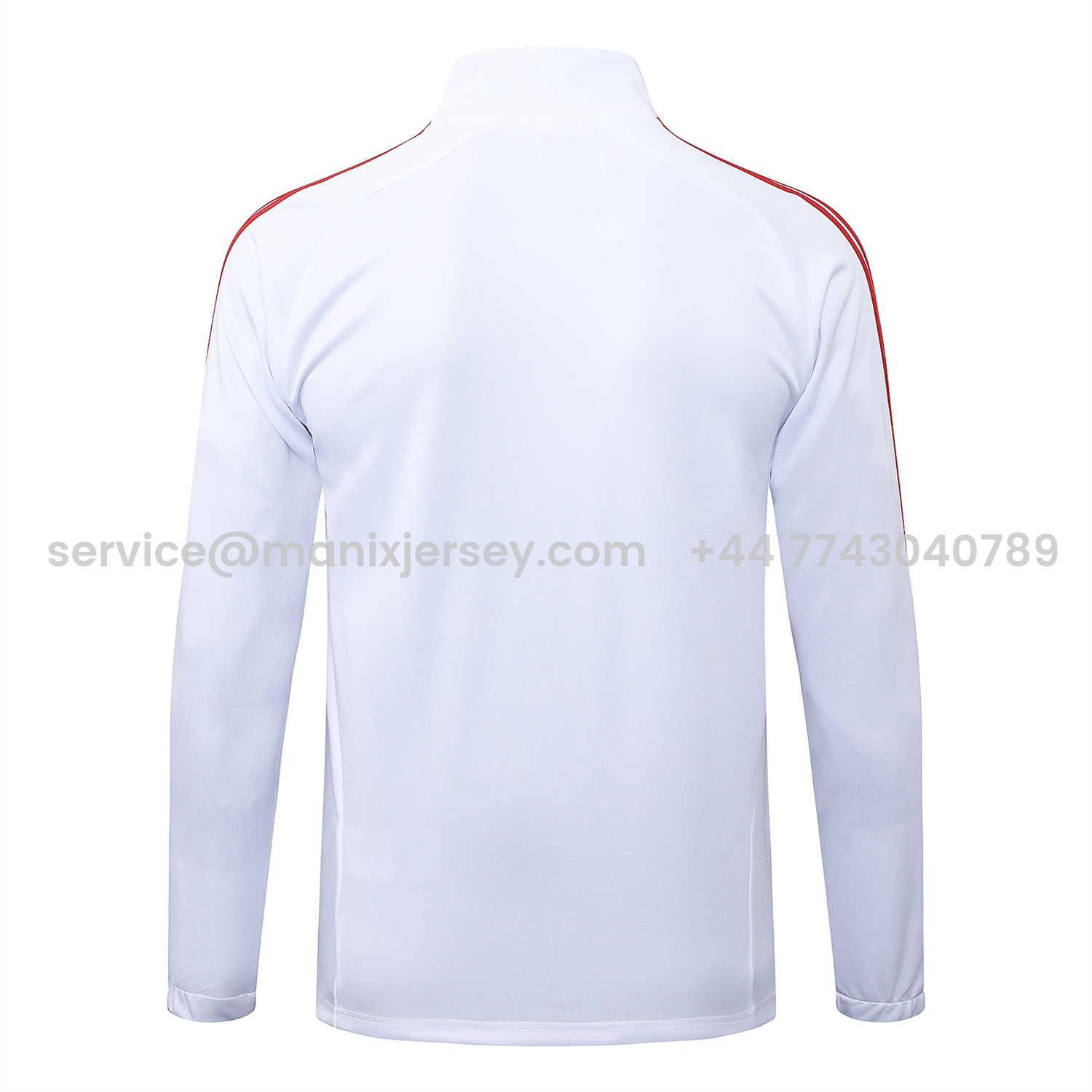 ManixJersey.com | Bayern Munich 25-26 Jacket Training Tracksuit - White Throwback Jackets & Grey Pants -Customize Name, Number and Patch | Worldwide Shipping