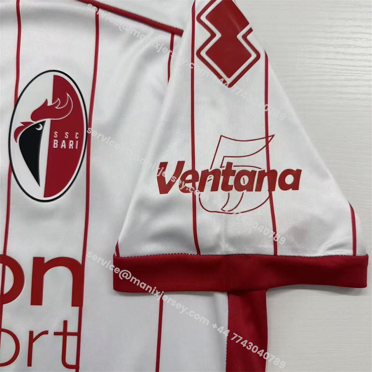 ManixJersey.com | SSC Bari 25-26 Home White Jersey - Fans Version -Customize Name, Number and Patch | Worldwide Shipping