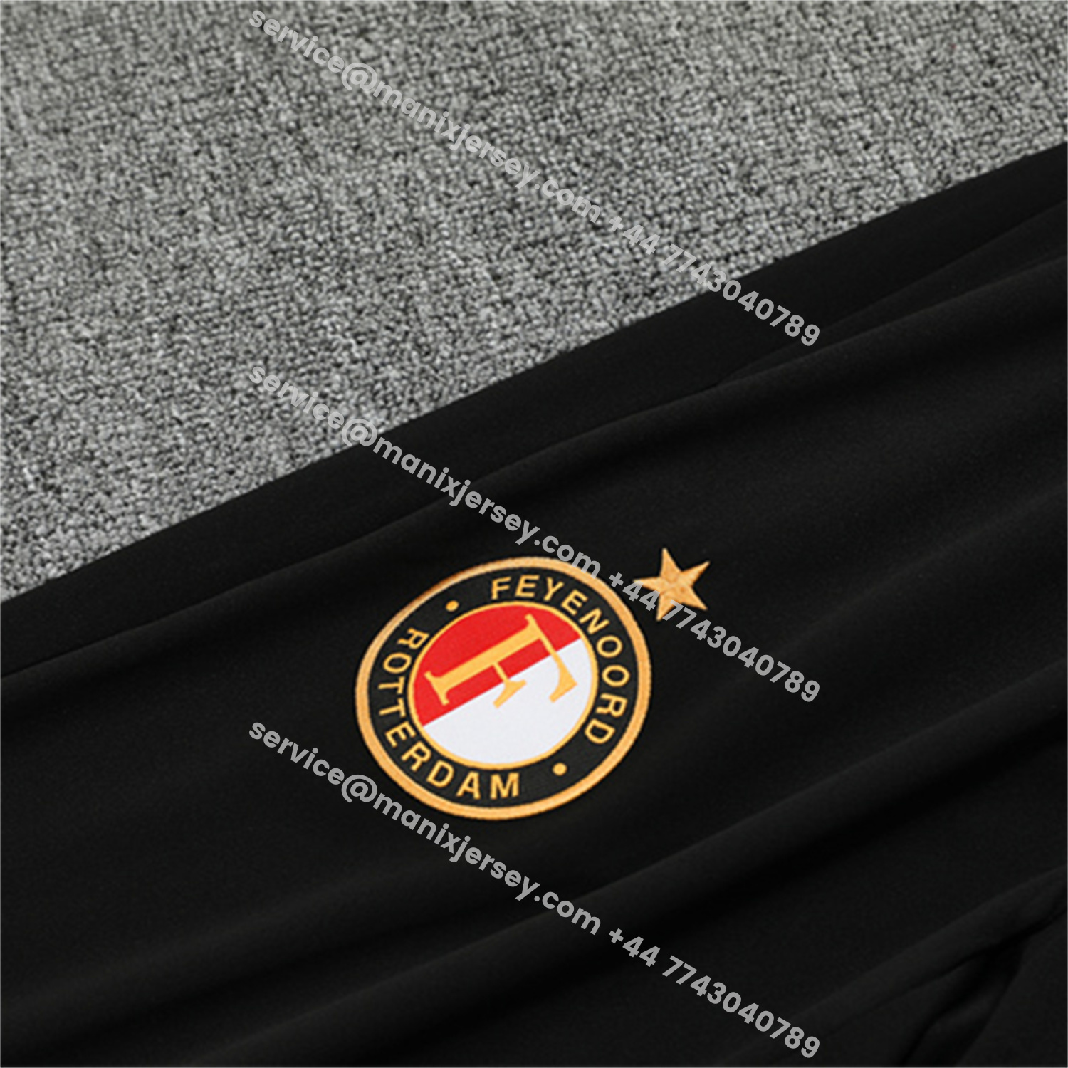 ManixJersey.com | Feyenoord 25-26 Long Sleeve Training Set - Red Top & Black Pants -Customize Name, Number and Patch | Worldwide Shipping
