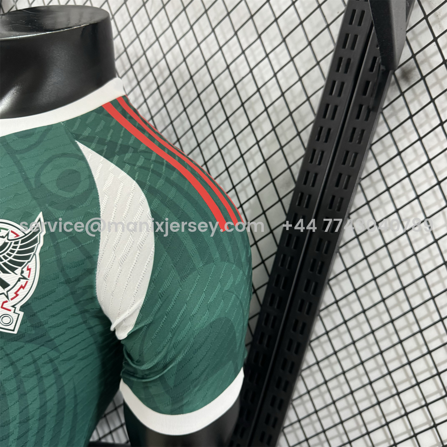 ManixJersey.com | Mexico 25-26 Green Human Face Shaped Pattern Special Jersey - Player Version -Customize Name, Number and Patch | Worldwide Shipping
