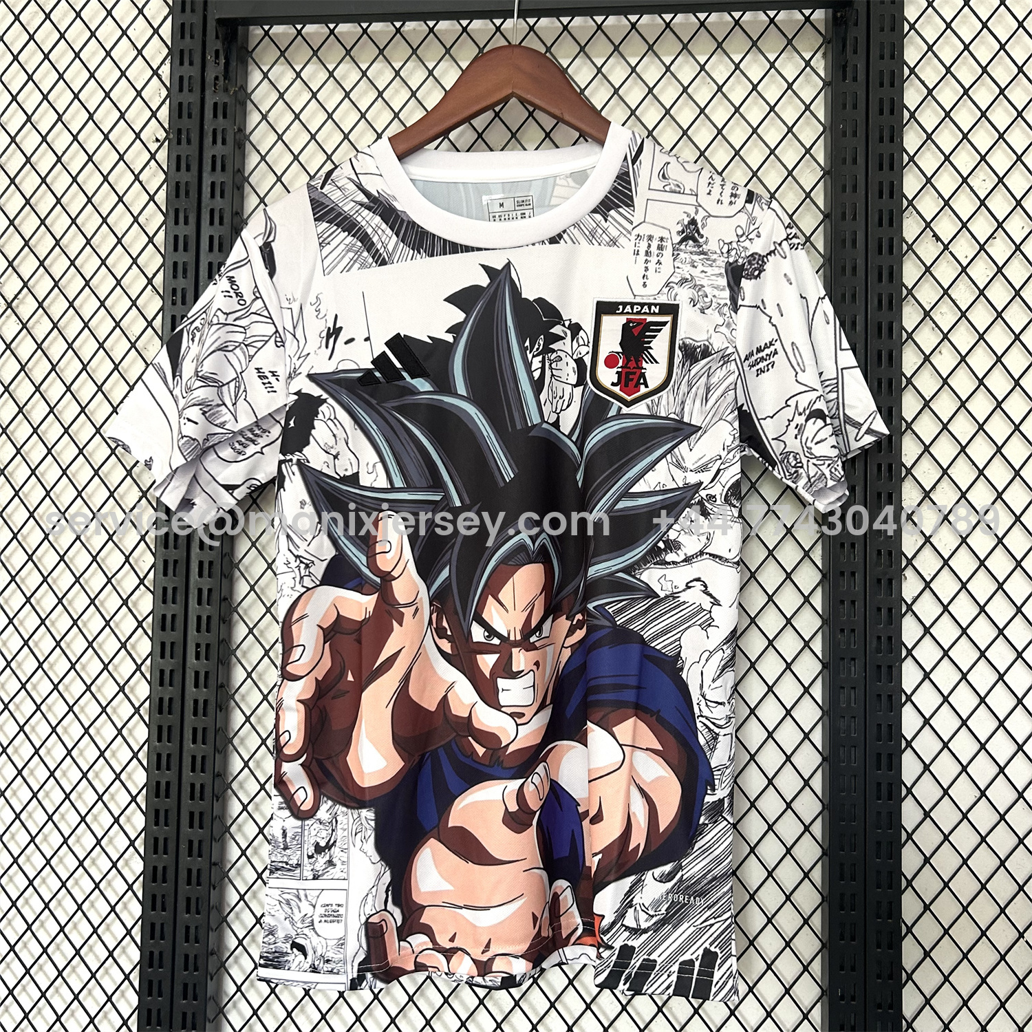 ManixJersey.com | Japan 25-26 Dragon Ball Comics Kamehameha White Special Jersey - Fans Version -Customize Name, Number and Patch | Worldwide Shipping
