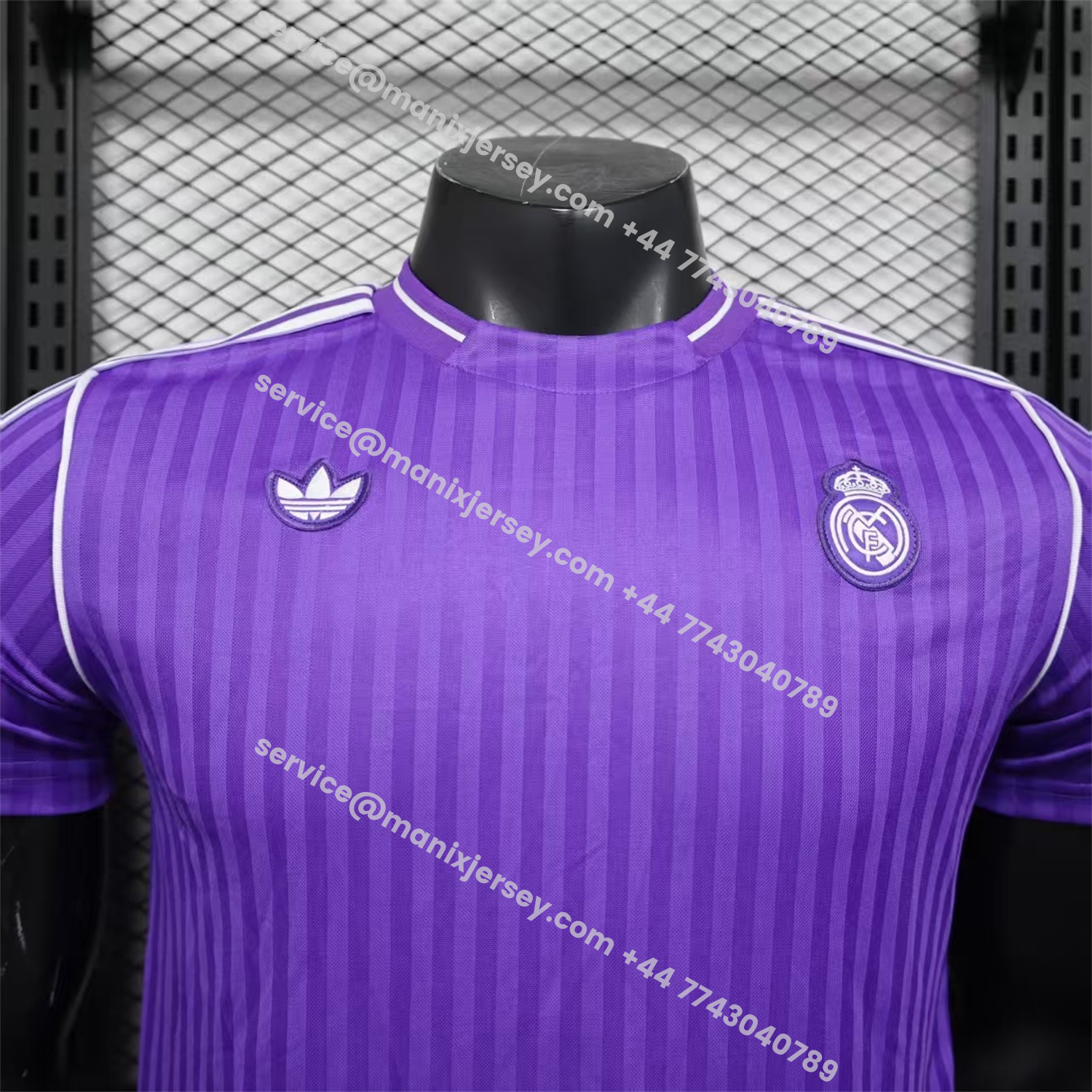 ManixJersey.com | Real Madrid 25-26 Icon Range Trefoil Purple Travel Jersey - Player Version -Customize Name, Number and Patch | Worldwide Shipping