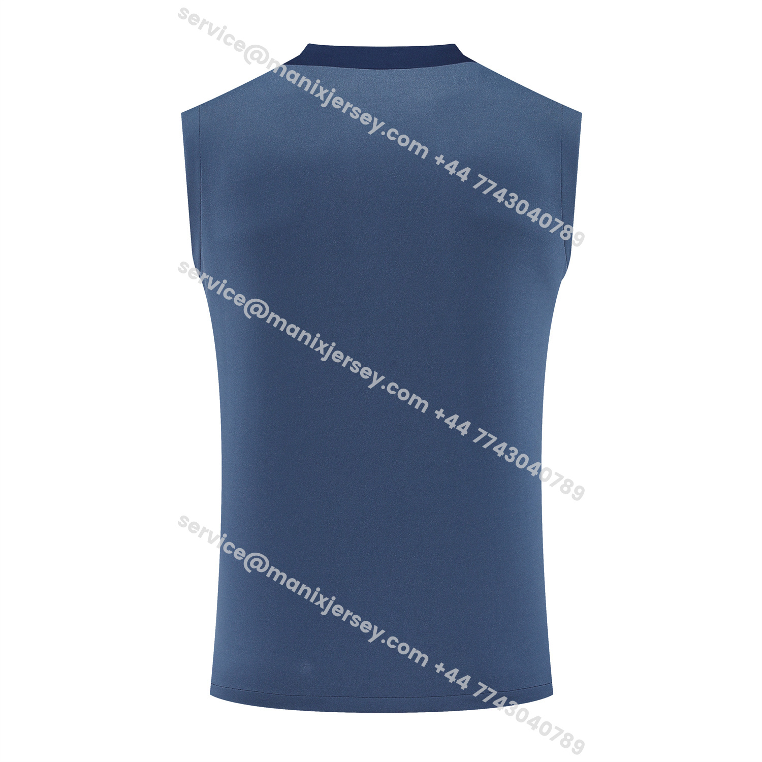 ManixJersey.com | Paris Saint-Germain PSG 25-26 Vest Training Set - Deep Blue Vest & Deep Blue Shorts -Customize Name, Number and Patch | Worldwide Shipping