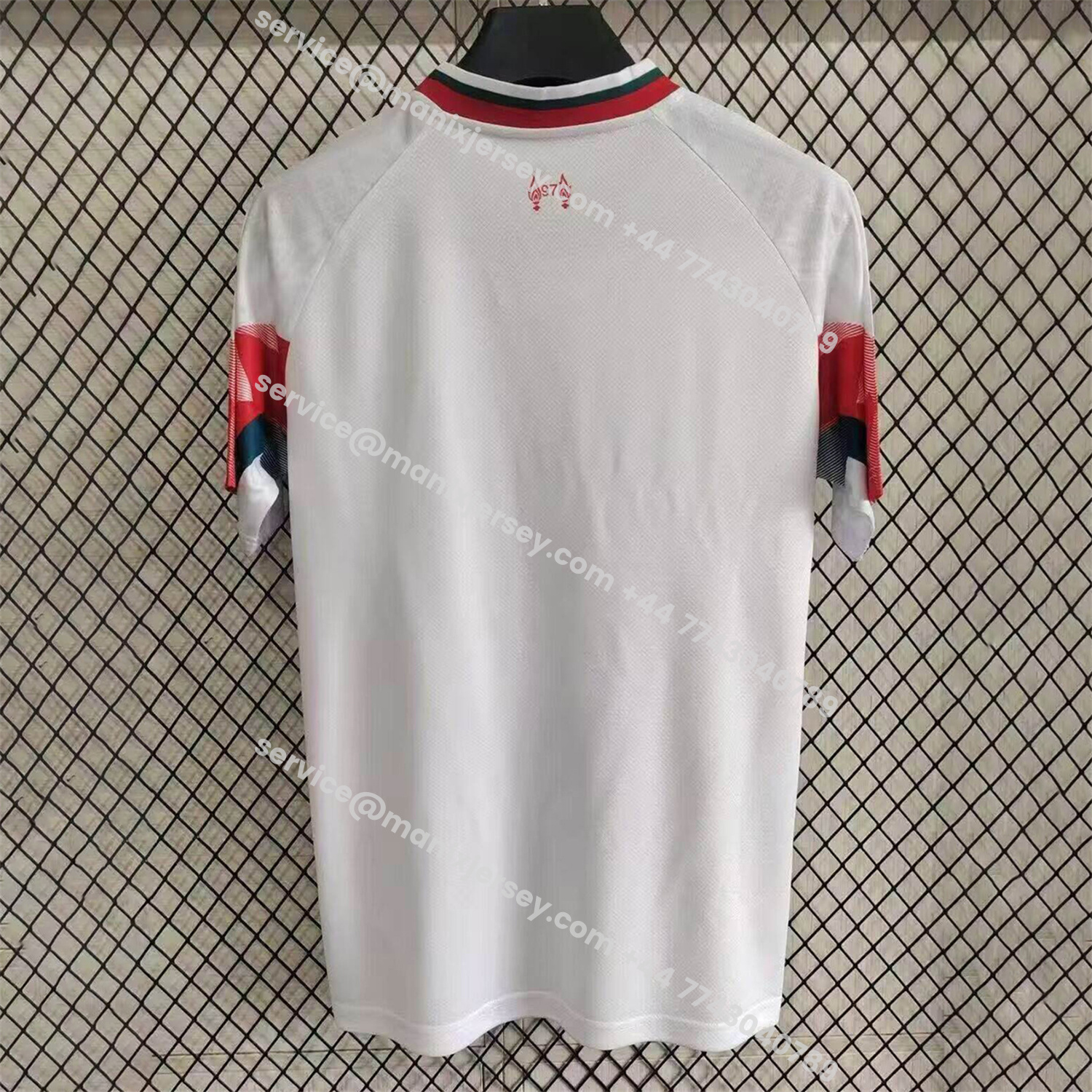 ManixJersey.com | Liver.pool 25-26 Retro Style Red Stripes White Jersey - Fans Version -Customize Name, Number and Patch | Worldwide Shipping