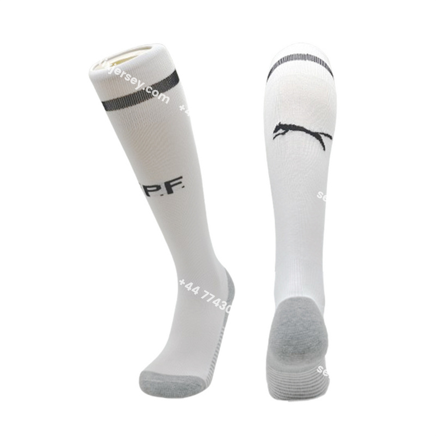 ManixJersey.com | Santos 25-26 Home Socks - White & Green Line -Customize Name, Number and Patch | Worldwide Shipping