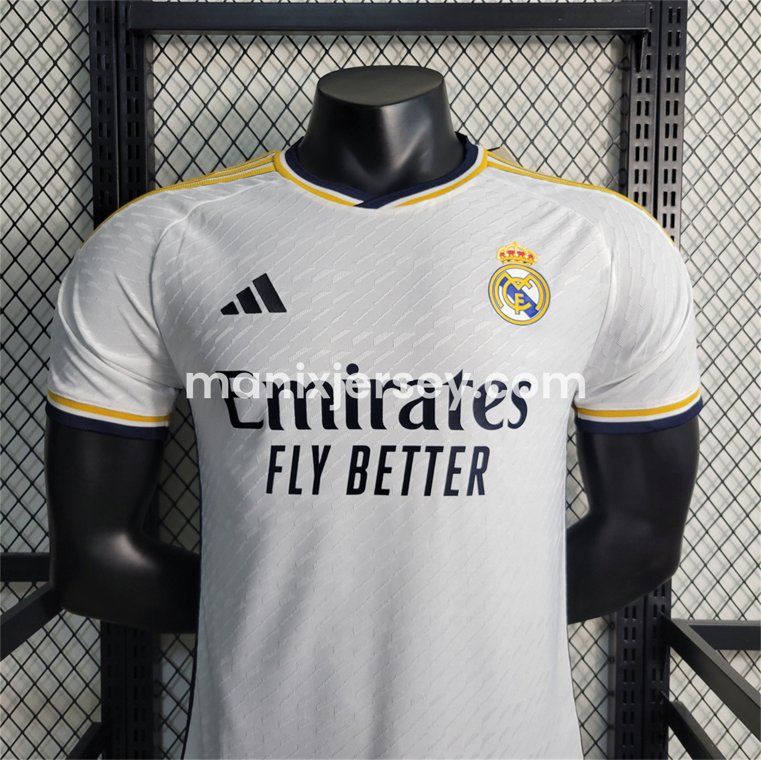 ManixJersey.com | Retro Real Madrid 2023-24 Home Jersey - Player Version -Customize Name, Number and Patch | Worldwide Shipping