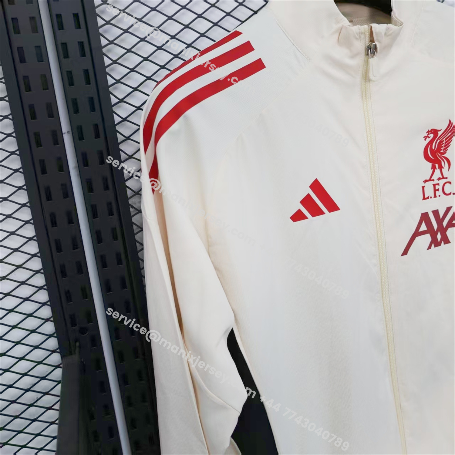 ManixJersey.com | Liver.pool 25-26 White Windbreaker Jacket - Deep Green -Customize Name, Number and Patch | Worldwide Shipping