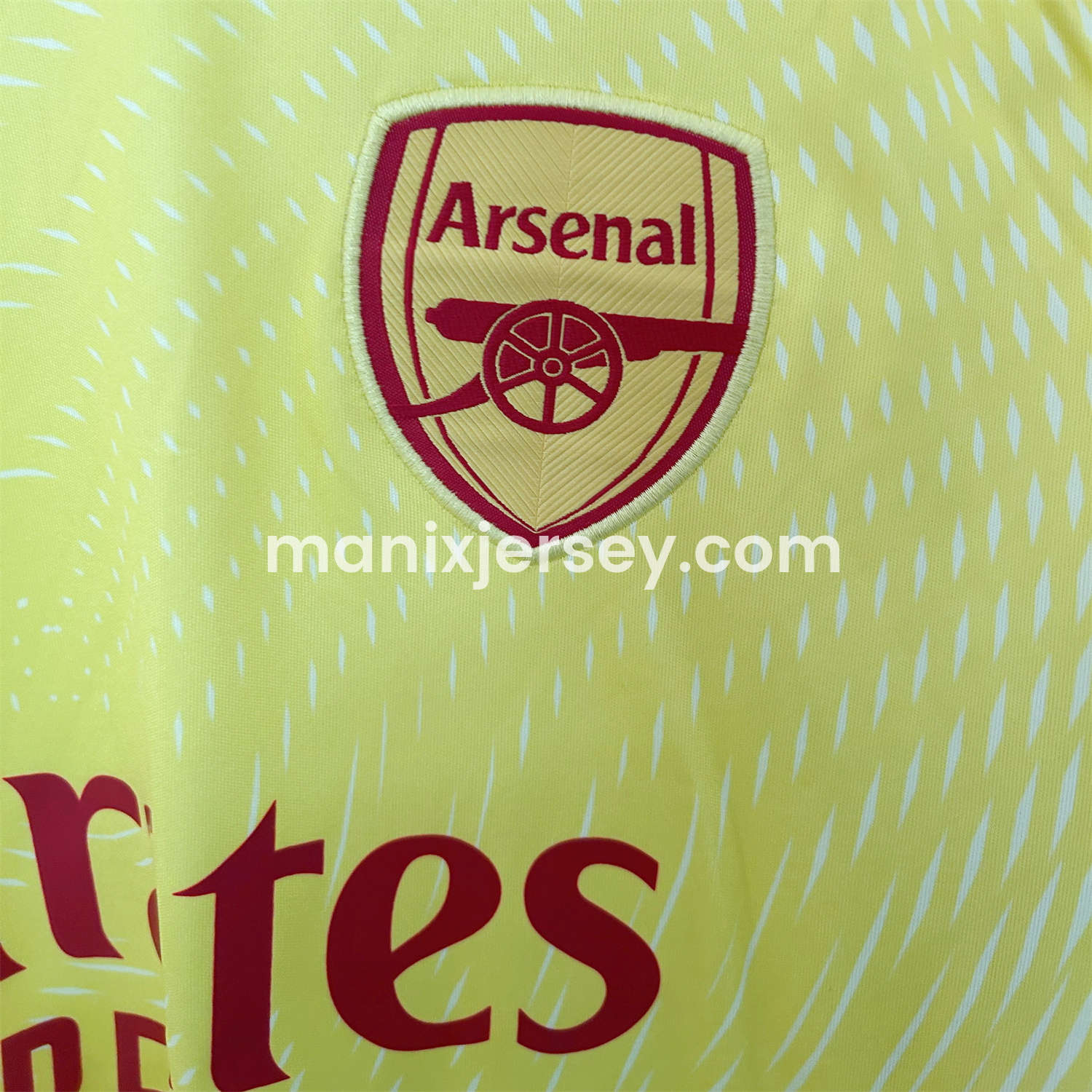 ManixJersey.com | Arsenal 25-26 Yellow Goalkeeper Jersey - Fans Version -Customize Name, Number and Patch | Worldwide Shipping