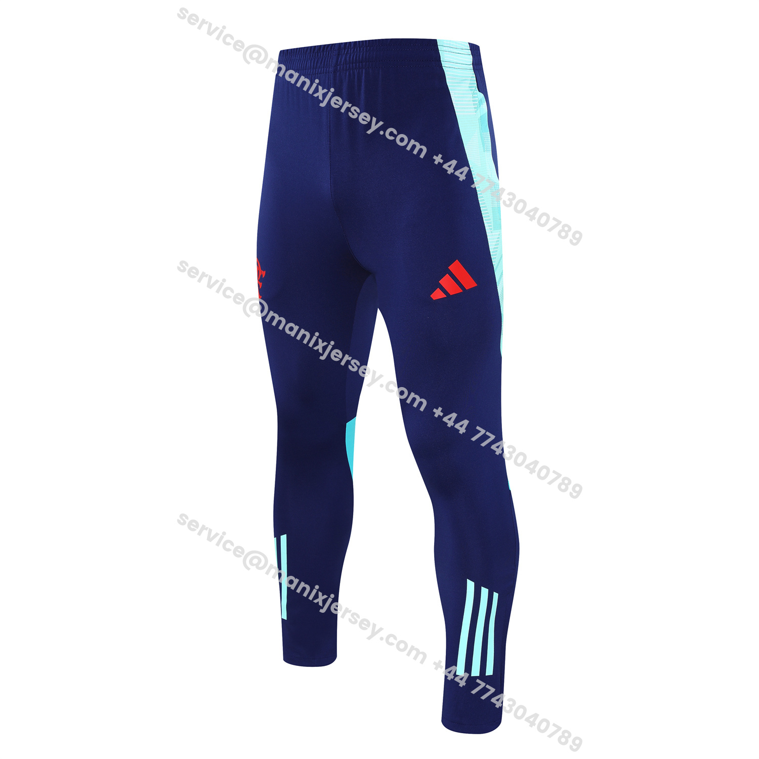 ManixJersey.com | Flamengo 25-26 Long Sleeve Training Set - Deep Blue Top & Deep Blue Pants -Customize Name, Number and Patch | Worldwide Shipping
