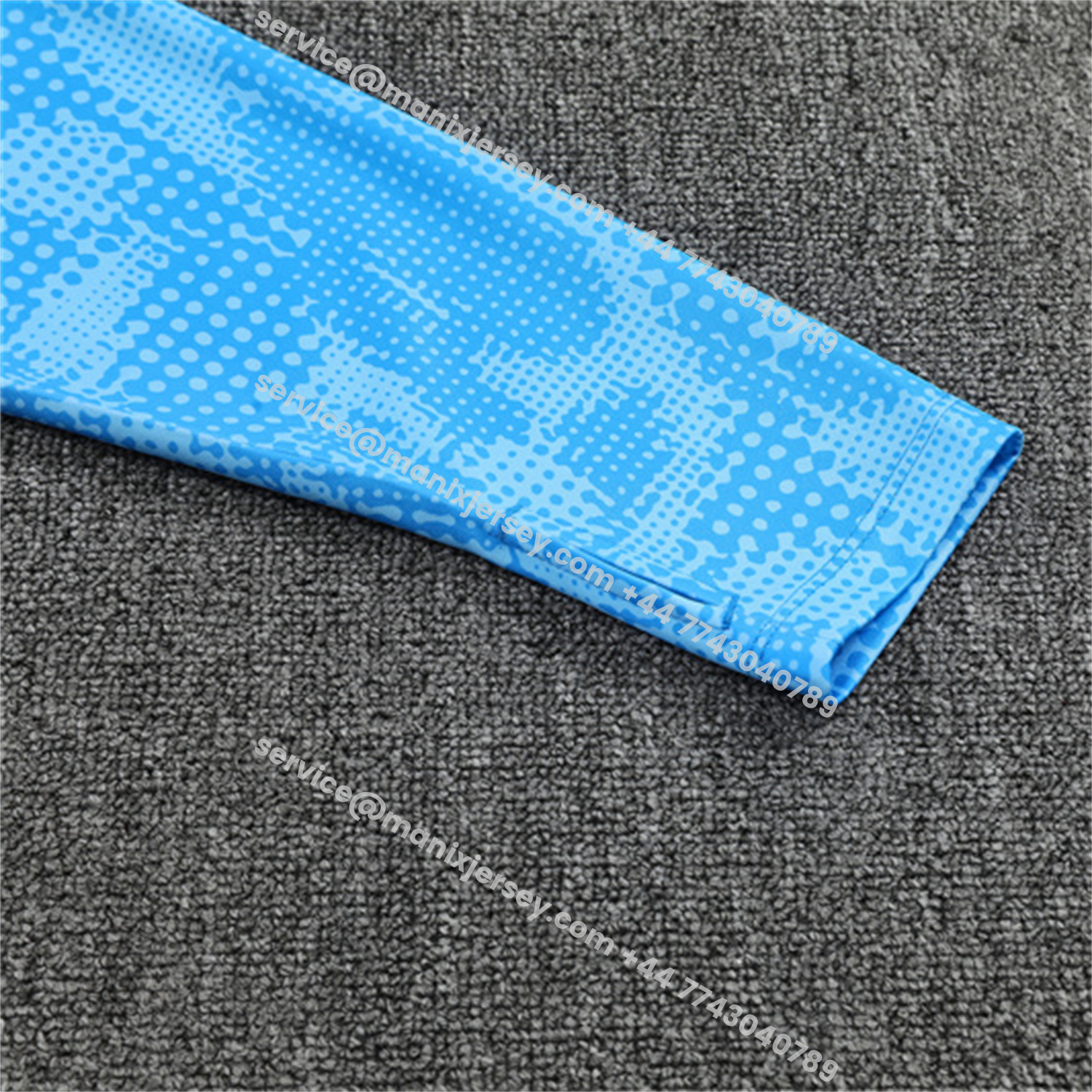 ManixJersey.com | Manchester City 25-26 Long Sleeve Training Set -Light Blue Top & Deep Blue Pants -Customize Name, Number and Patch | Worldwide Shipping