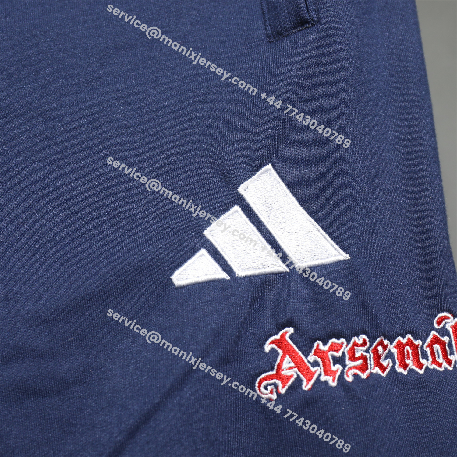 ManixJersey.com | Arsenal 25-26 Pure Color Training Hoodie Set - Deep Blue Hoodie and Deep Blue Pants -Customize Name, Number and Patch | Worldwide Shipping