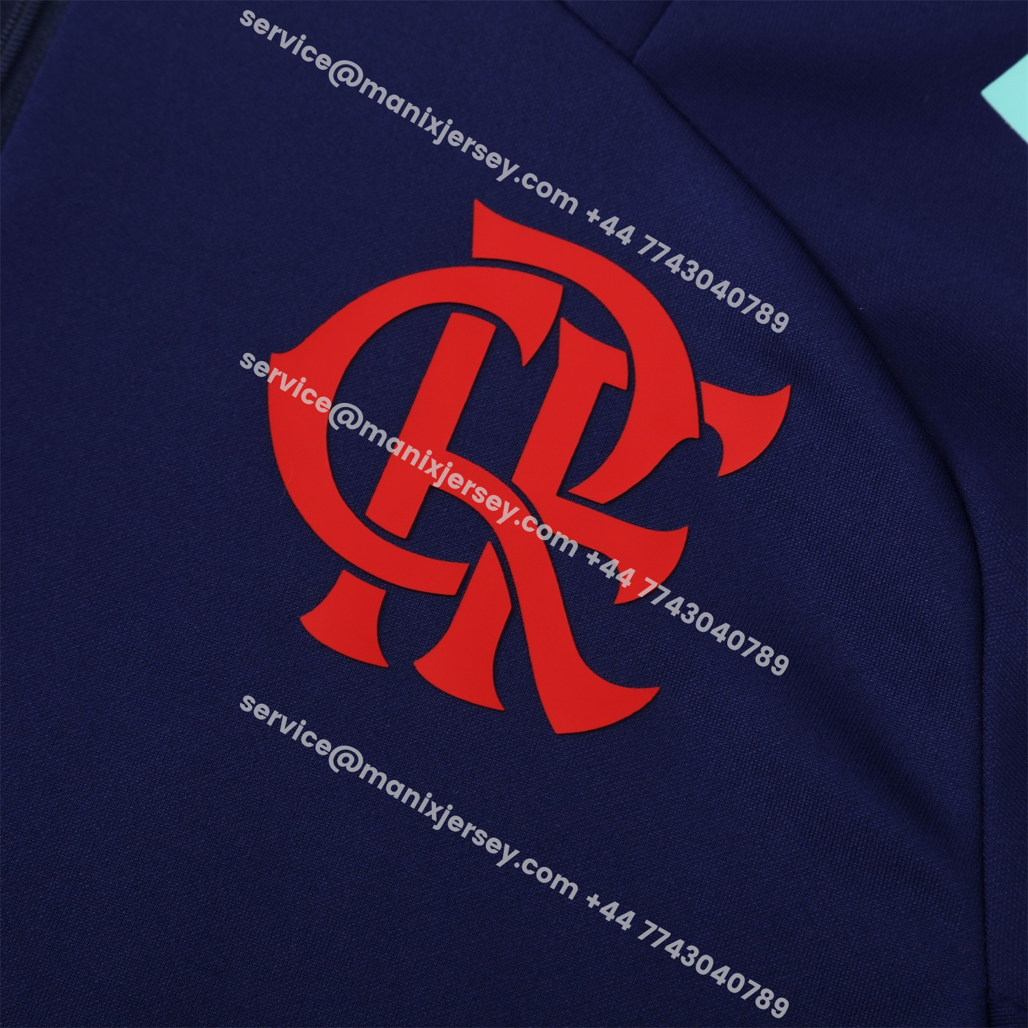 ManixJersey.com | Flamengo 25-26 Long Sleeve Training Set - Deep Blue Top & Deep Blue Pants -Customize Name, Number and Patch | Worldwide Shipping