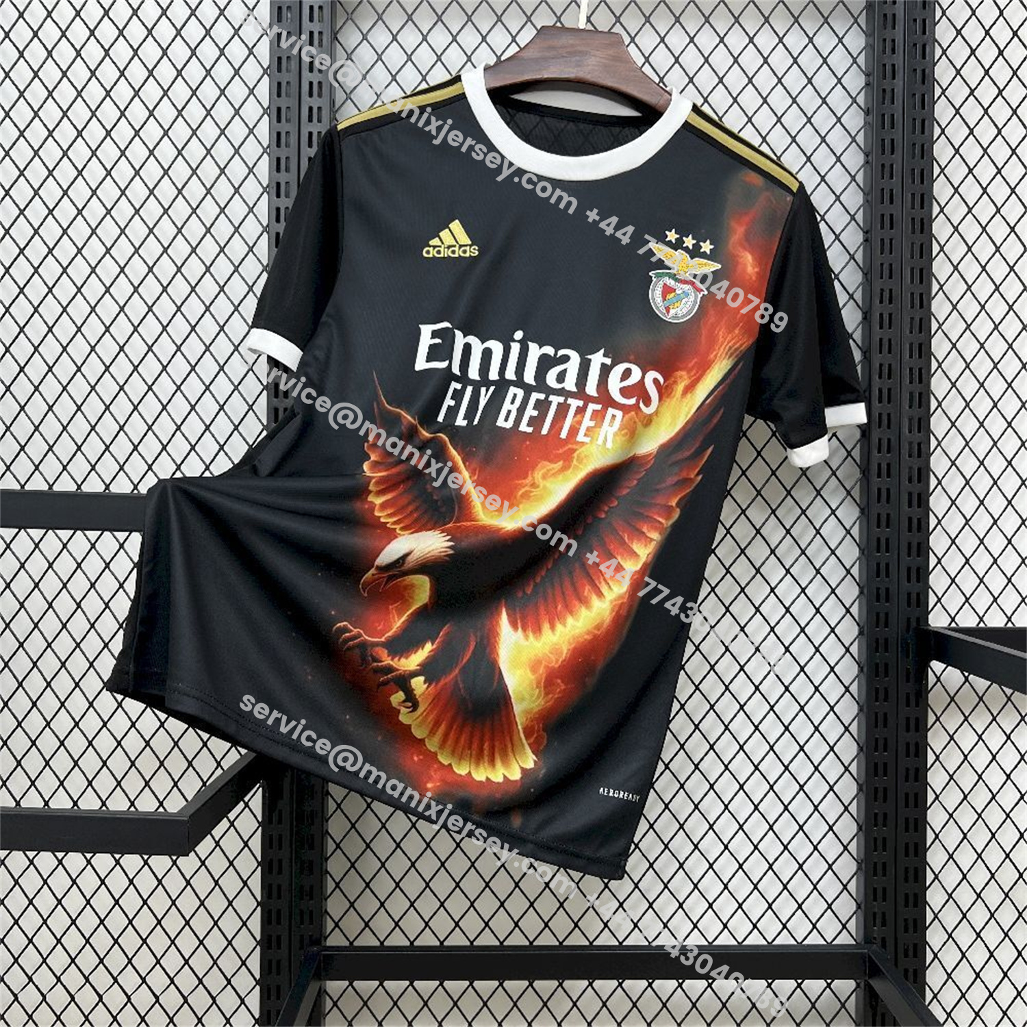 ManixJersey.com | Benfica 25-26 Fire Eagle Jersey - Fans Version -Customize Name, Number and Patch | Worldwide Shipping