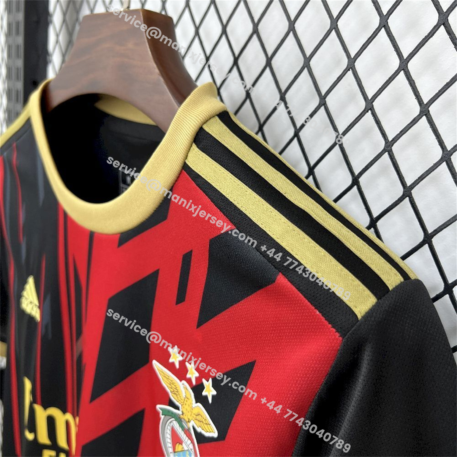 ManixJersey.com | Benfica 25-26 Red And Black Jersey - Fans Version -Customize Name, Number and Patch | Worldwide Shipping