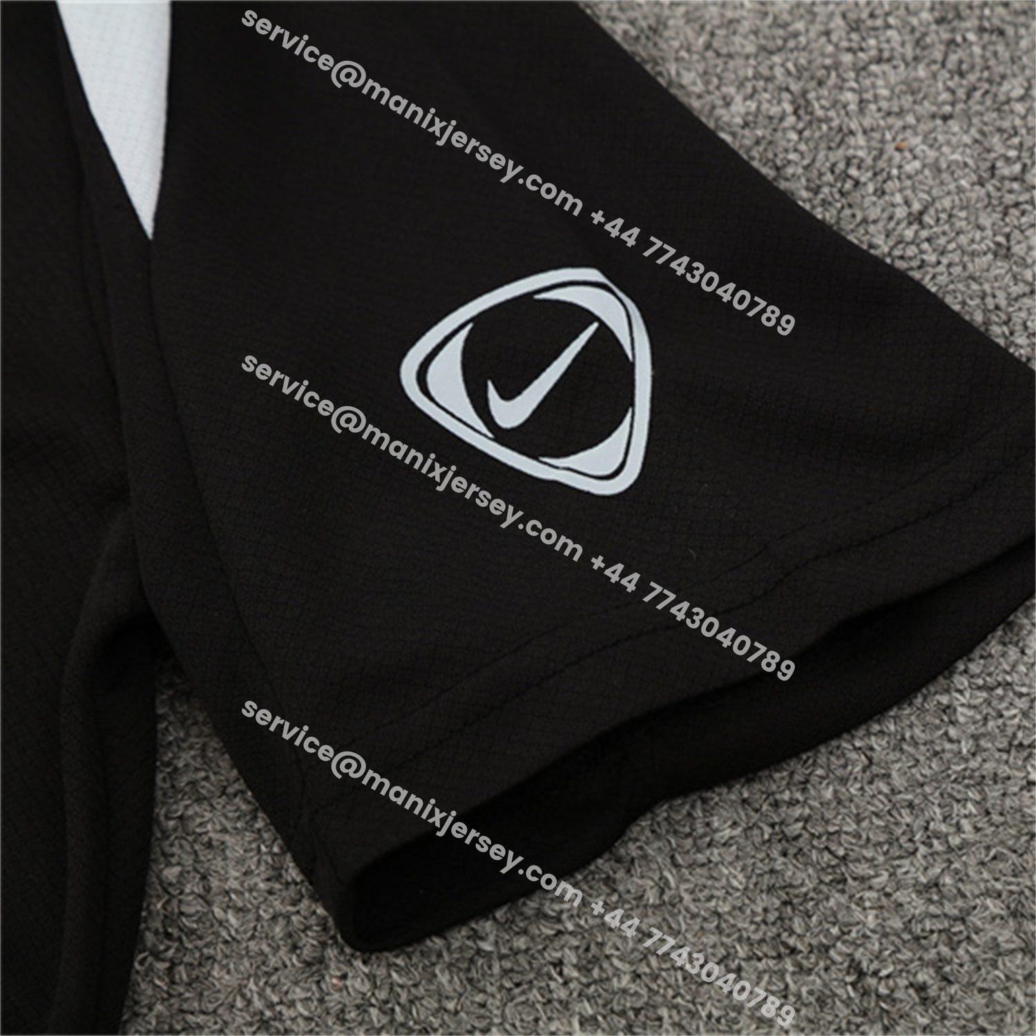 ManixJersey.com | C.H.E.L.S.E.A 25-26 Short-Sleeve Training Set - Black Top & Black Shorts -Customize Name, Number and Patch | Worldwide Shipping