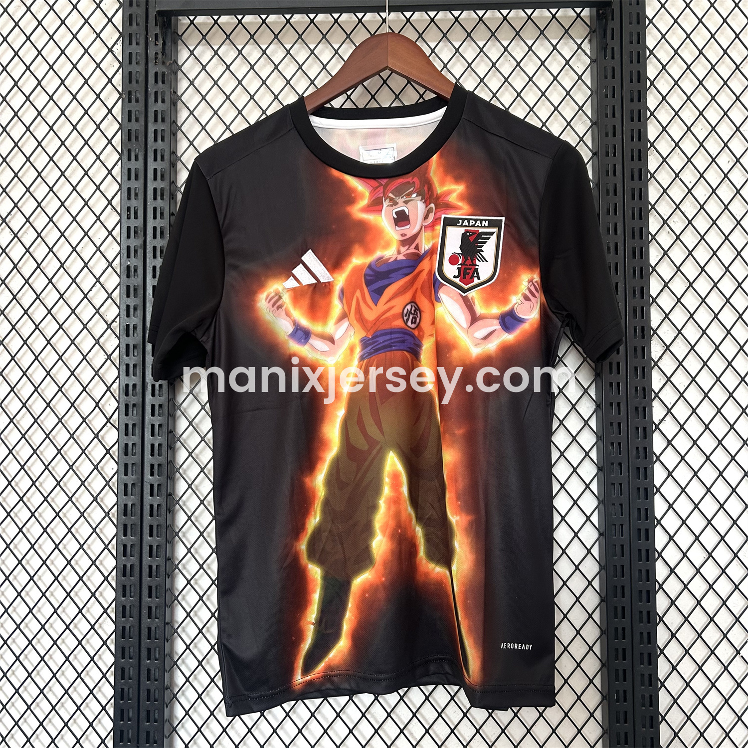 ManixJersey.com | Japan 25-26 Red Hair Son Goku Black Special Edition Jersey - Fans Version -Customize Name, Number and Patch | Worldwide Shipping