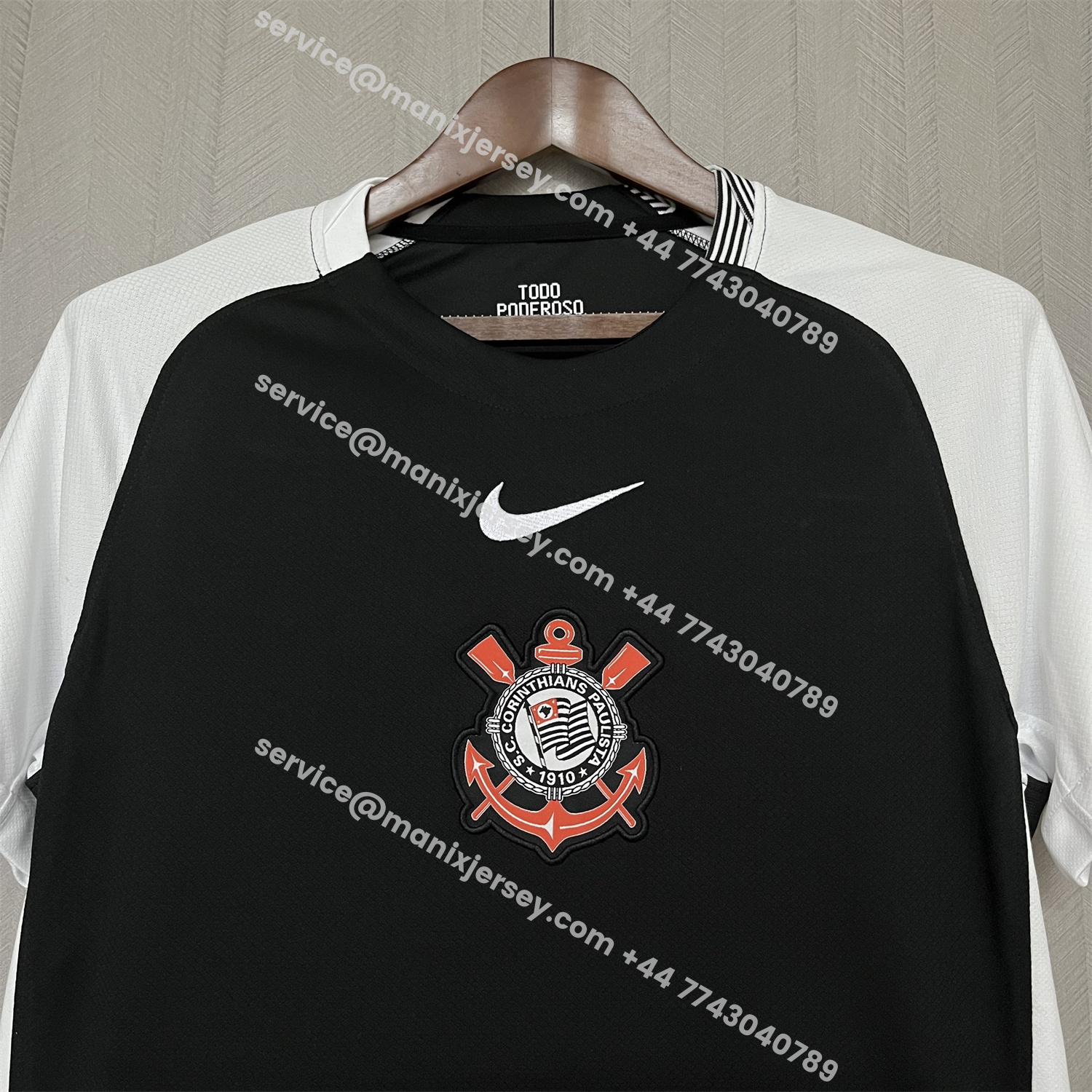 ManixJersey.com | Corinthians 25-26 Away Jersey - Fans Version -Customize Name, Number and Patch | Worldwide Shipping