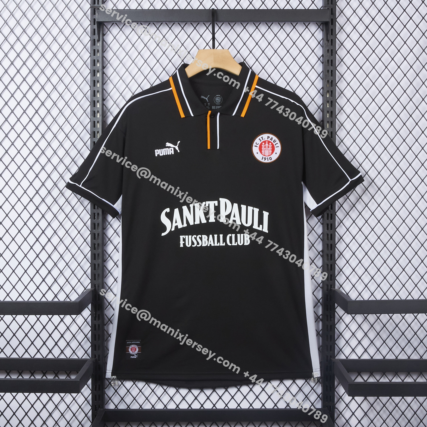 ManixJersey.com | St. Pauli 25-26 Retro Style Polo Jersey - Fans Version -Customize Name, Number and Patch | Worldwide Shipping