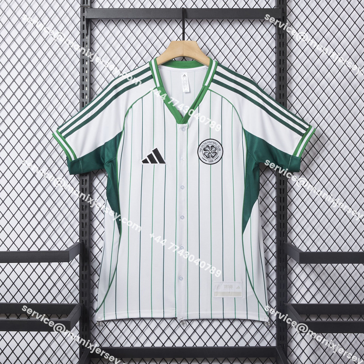 ManixJersey.com | Celtic 25-26 White Baseball Jersey -Customize Name, Number and Patch | Worldwide Shipping