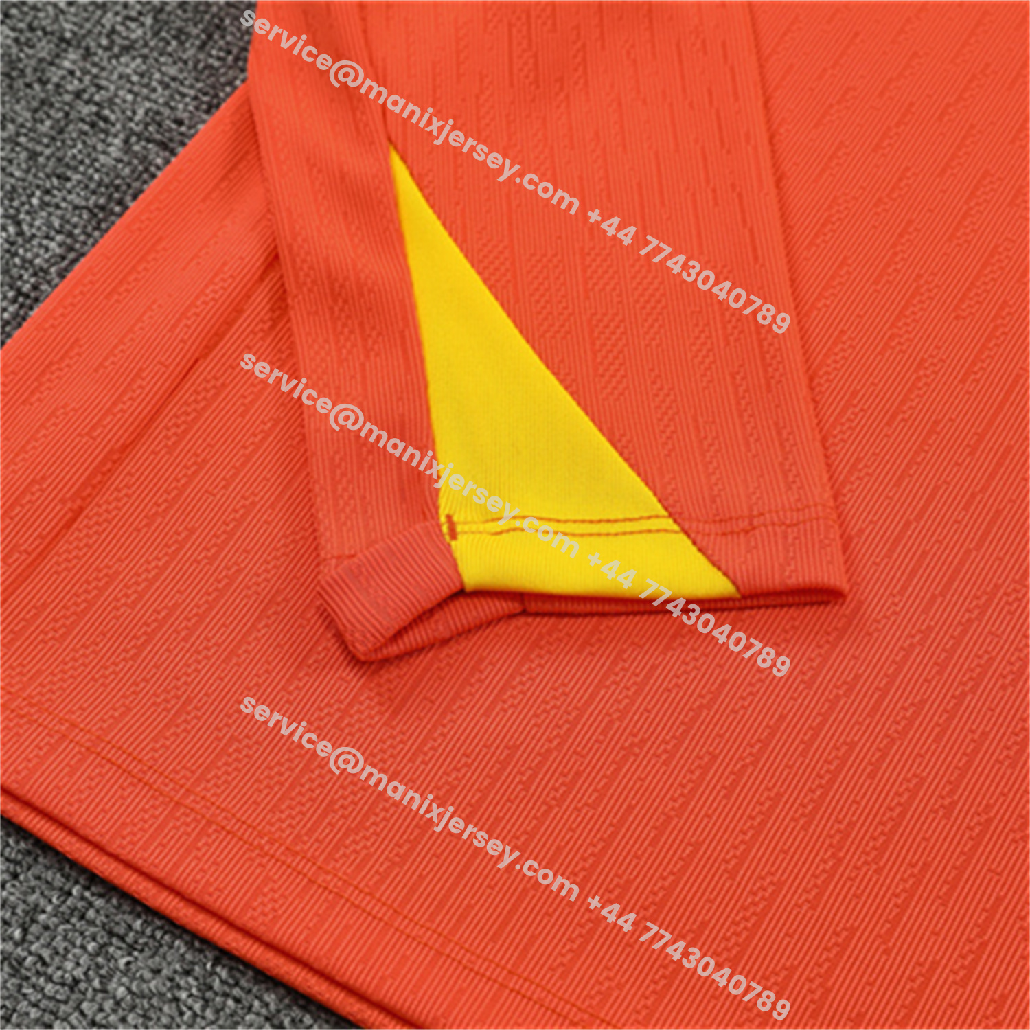 ManixJersey.com | Brazil 25-26 Kids Long Sleeve Training Set - Player Version - Orange Top and Black Pants -Customize Name, Number and Patch | Worldwide Shipping