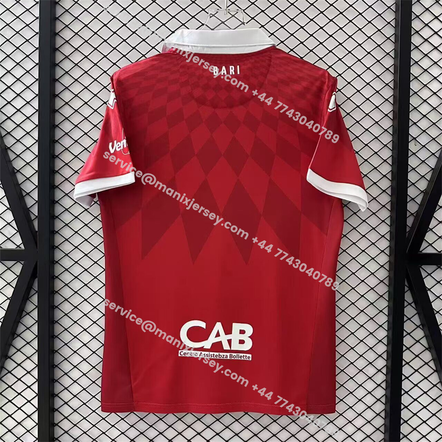 ManixJersey.com | SSC Bari 25-26 Away Red Jersey - Fans Version -Customize Name, Number and Patch | Worldwide Shipping