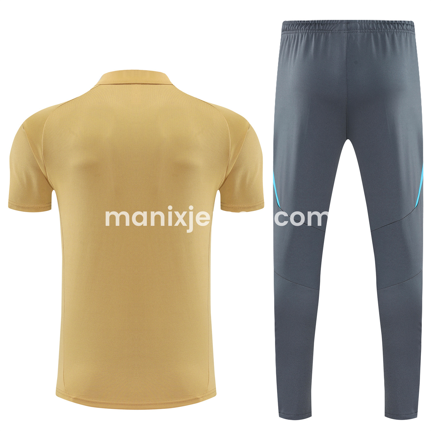 ManixJersey.com | Argentina 25-26 POLO Short-Sleeve Training Set - Light Brown Top and Grey Pants -Customize Name, Number and Patch | Worldwide Shipping