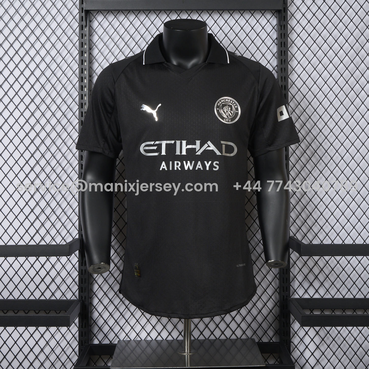 ManixJersey.com | Manchester City 25-26 Away Black Jersey - Player Version -Customize Name, Number and Patch | Worldwide Shipping