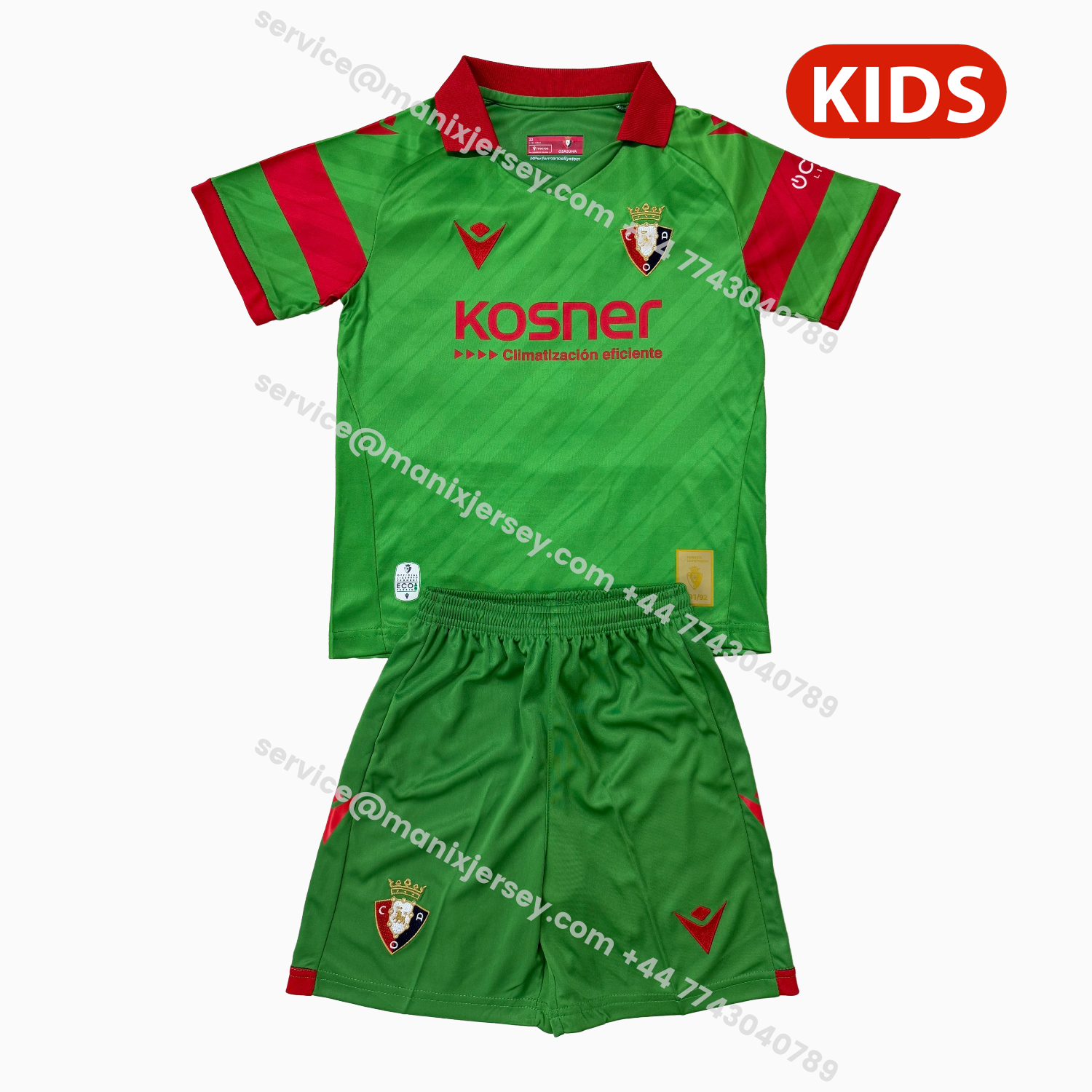 ManixJersey.com | Osasuna 25-26 Away Kids Kit -Customize Name, Number and Patch | Worldwide Shipping