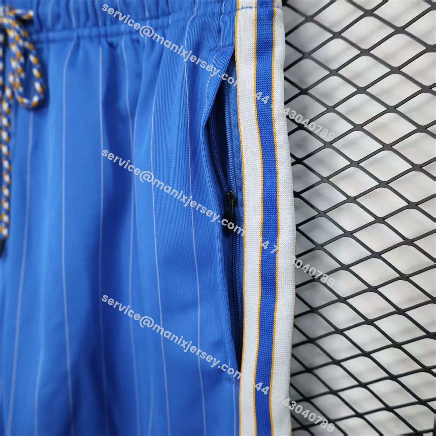 ManixJersey.com | Real Madrid 25-26 Trefoil Blue Travel Shorts - Player Version -Customize Name, Number and Patch | Worldwide Shipping