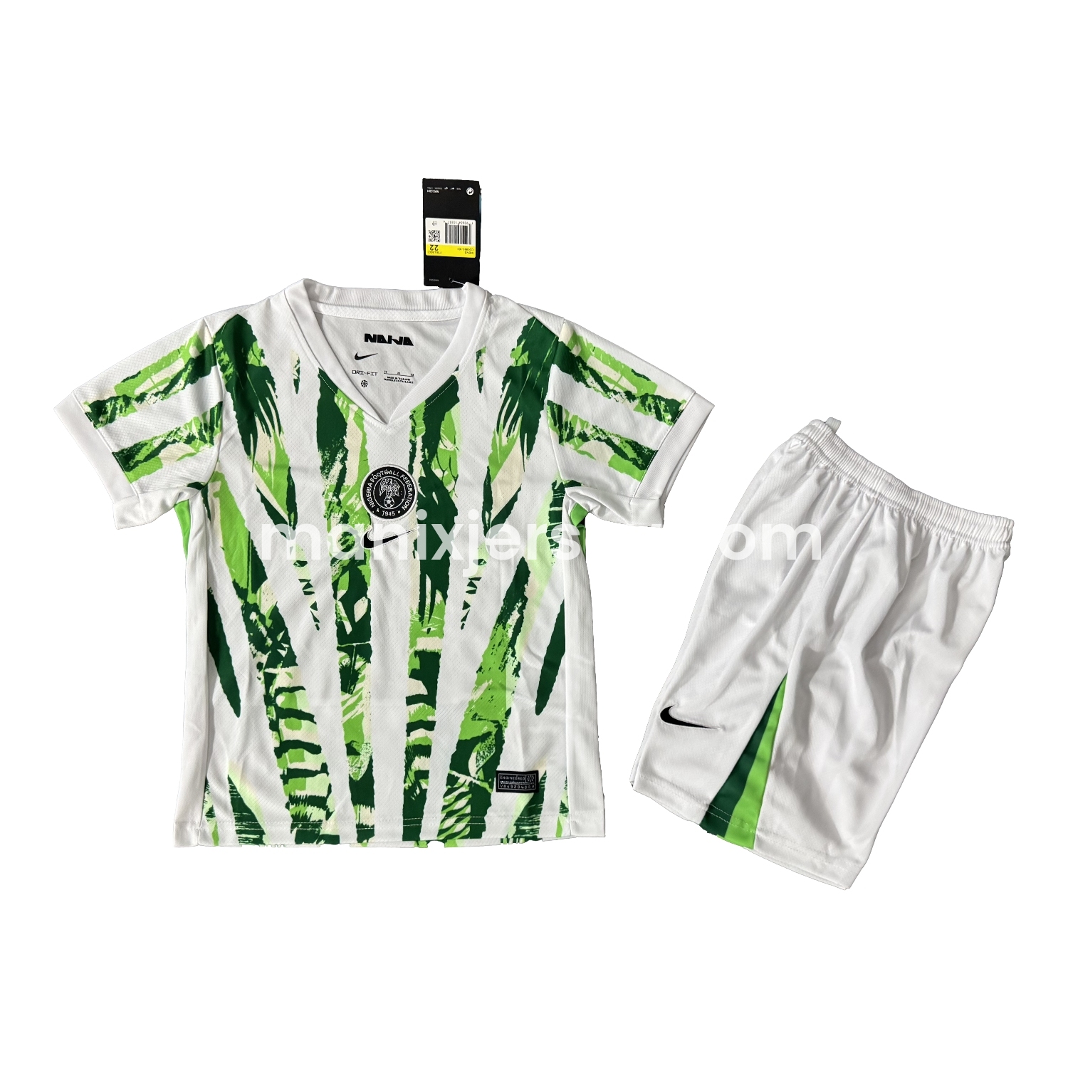 ManixJersey.com | Nigeria Women 25-26 Away Kids Kit -Customize Name, Number and Patch | Worldwide Shipping