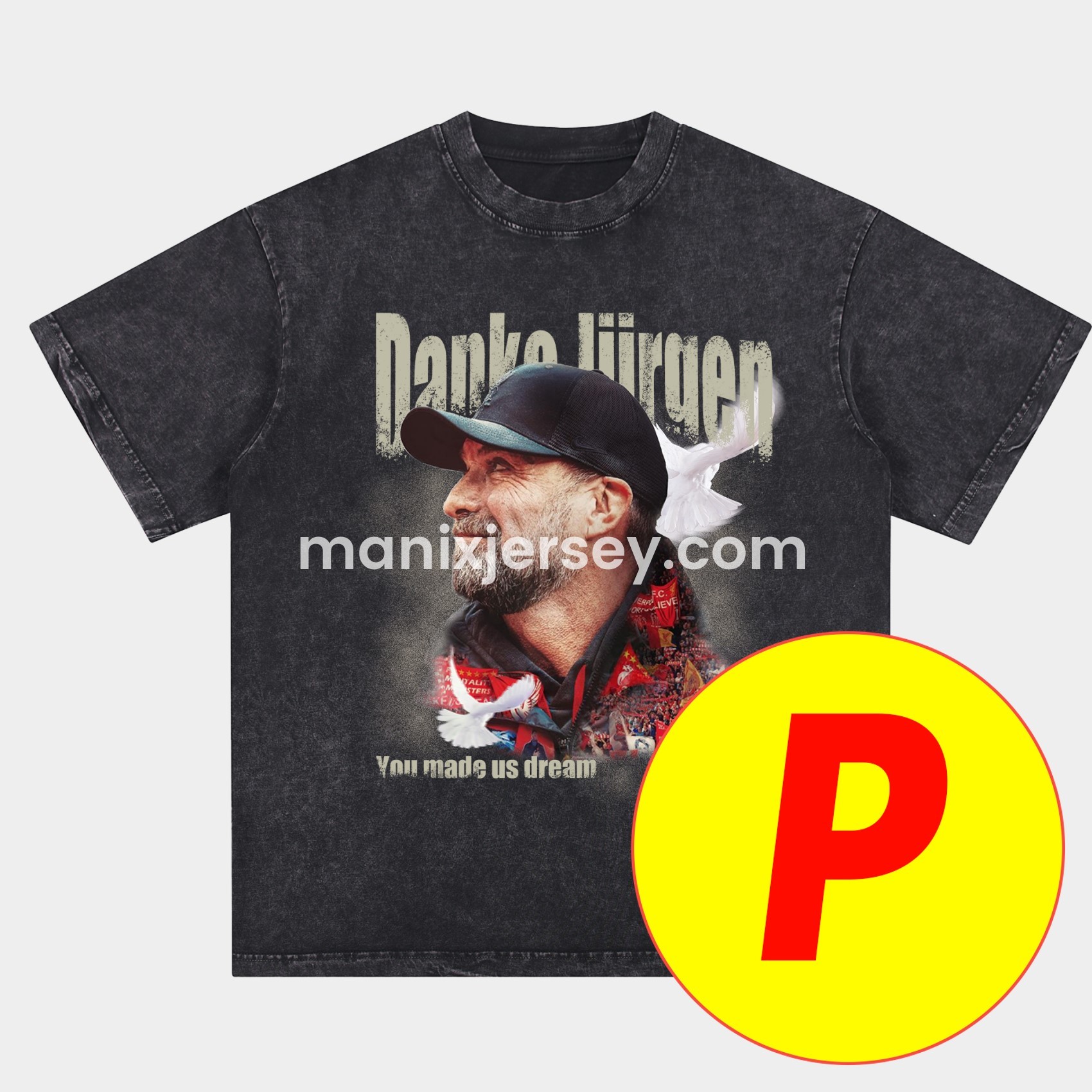 ManixJersey.com | Salah Liverpool Klopp Arnold Oversized Washed T-Shirt -Customize Name, Number and Patch | Worldwide Shipping