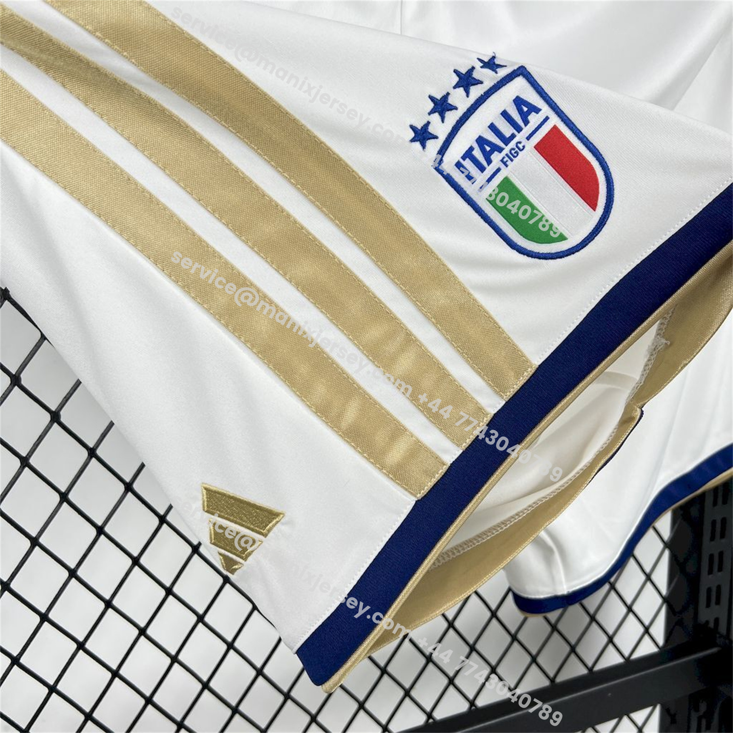 ManixJersey.com | Italy 2026 Home White Shorts - Fans Version -Customize Name, Number and Patch | Worldwide Shipping