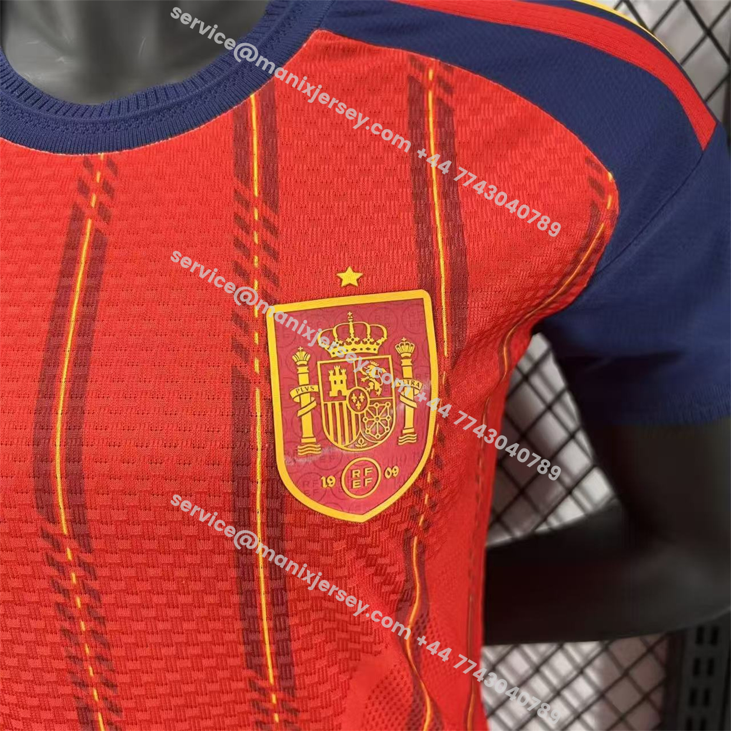 ManixJersey.com | Women's Spain 2026 Home Jersey - Player Version -Customize Name, Number and Patch | Worldwide Shipping