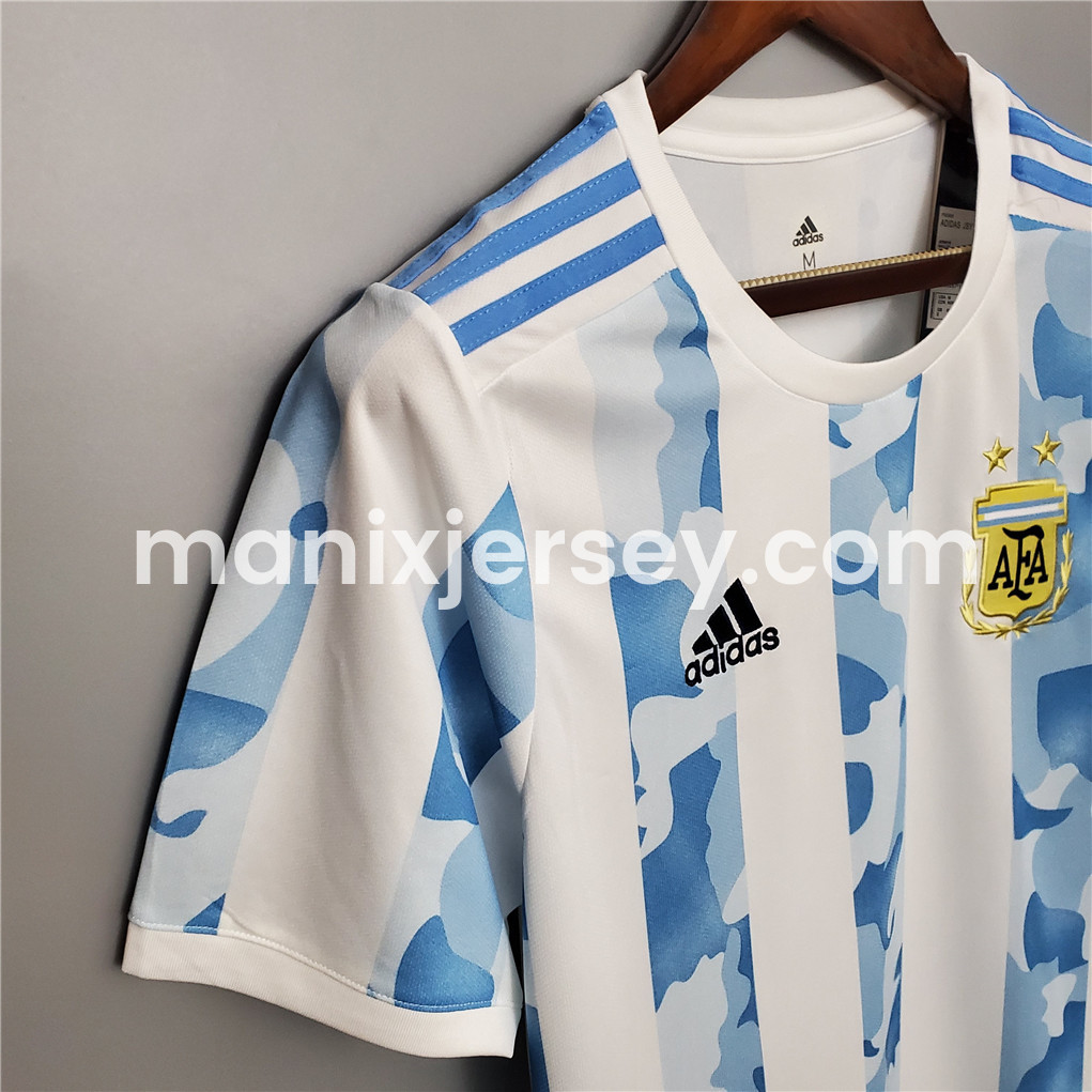 ManixJersey.com | Retro Argentina 2021 Home Stadium Jersey -Customize Name, Number and Patch | Worldwide Shipping