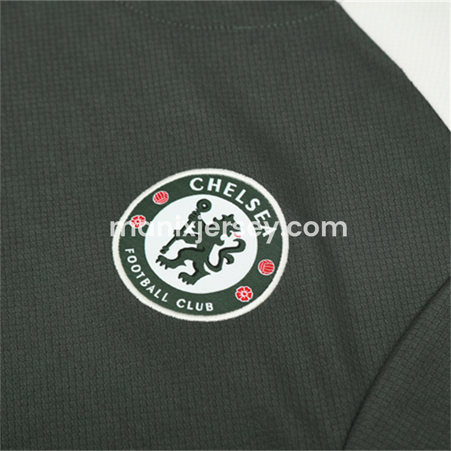 ManixJersey.com | C.H.E.L.S.E.A 25-26 Short-Sleeve Training Set - Army Green Top & Army Green Shorts -Customize Name, Number and Patch | Worldwide Shipping