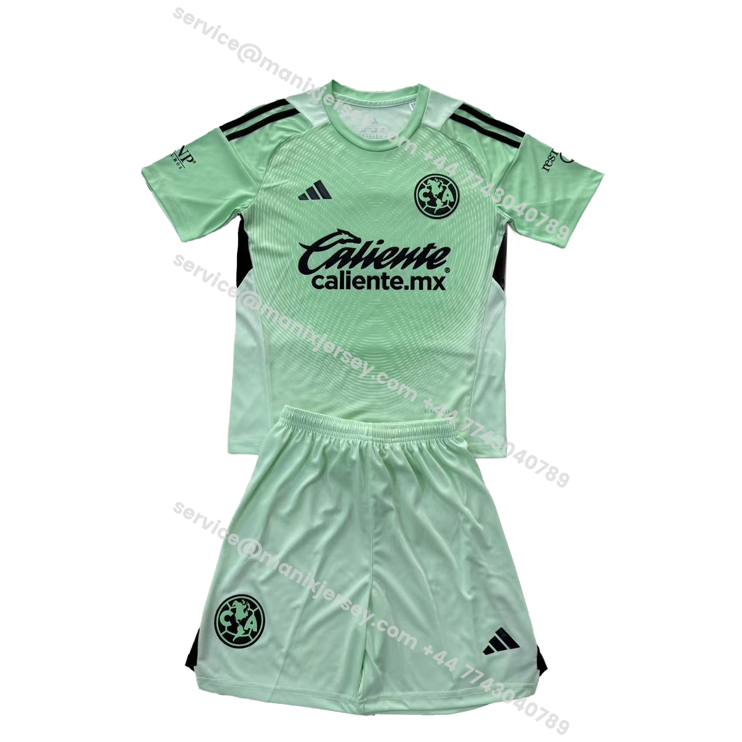 ManixJersey.com | Club América 25-26 Green Goalkeeper Men's Adult Jersey Set - Fans Version -Customize Name, Number and Patch | Worldwide Shipping