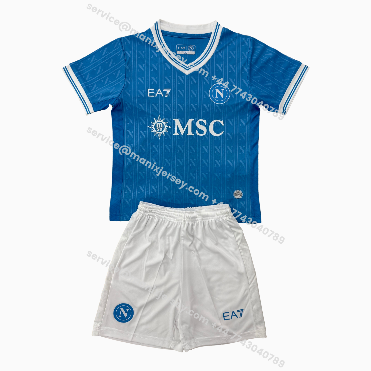 ManixJersey.com | Napoli 25-26 European Home Kids Kit -Customize Name, Number and Patch | Worldwide Shipping