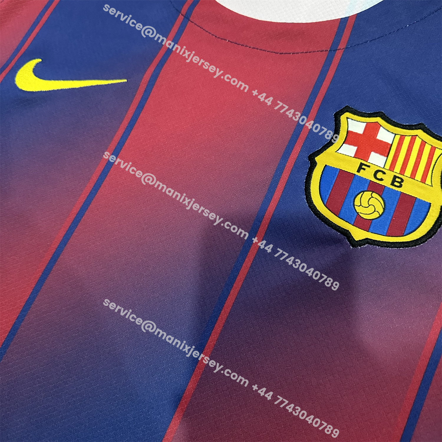ManixJersey.com | Barcelona 25-26 Home Unsponsored Jersey - Fans Version -Customize Name, Number and Patch | Worldwide Shipping