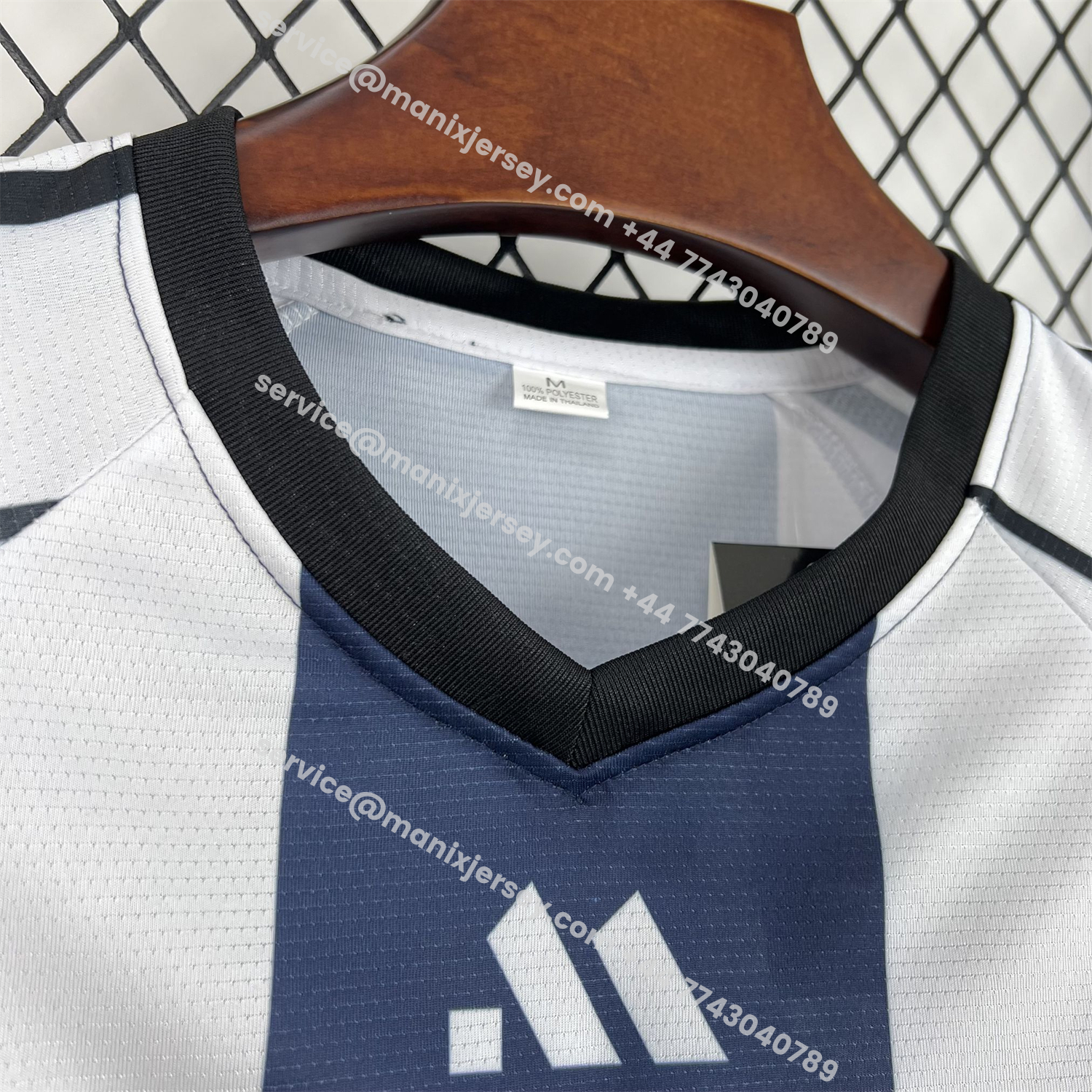 Unisex Deep Blue Striped 2026 World Cup Style V-Neck Soccer Jersey - Fans Version:football jersey mysite: unitedjerseyfootball 邓江浪:football