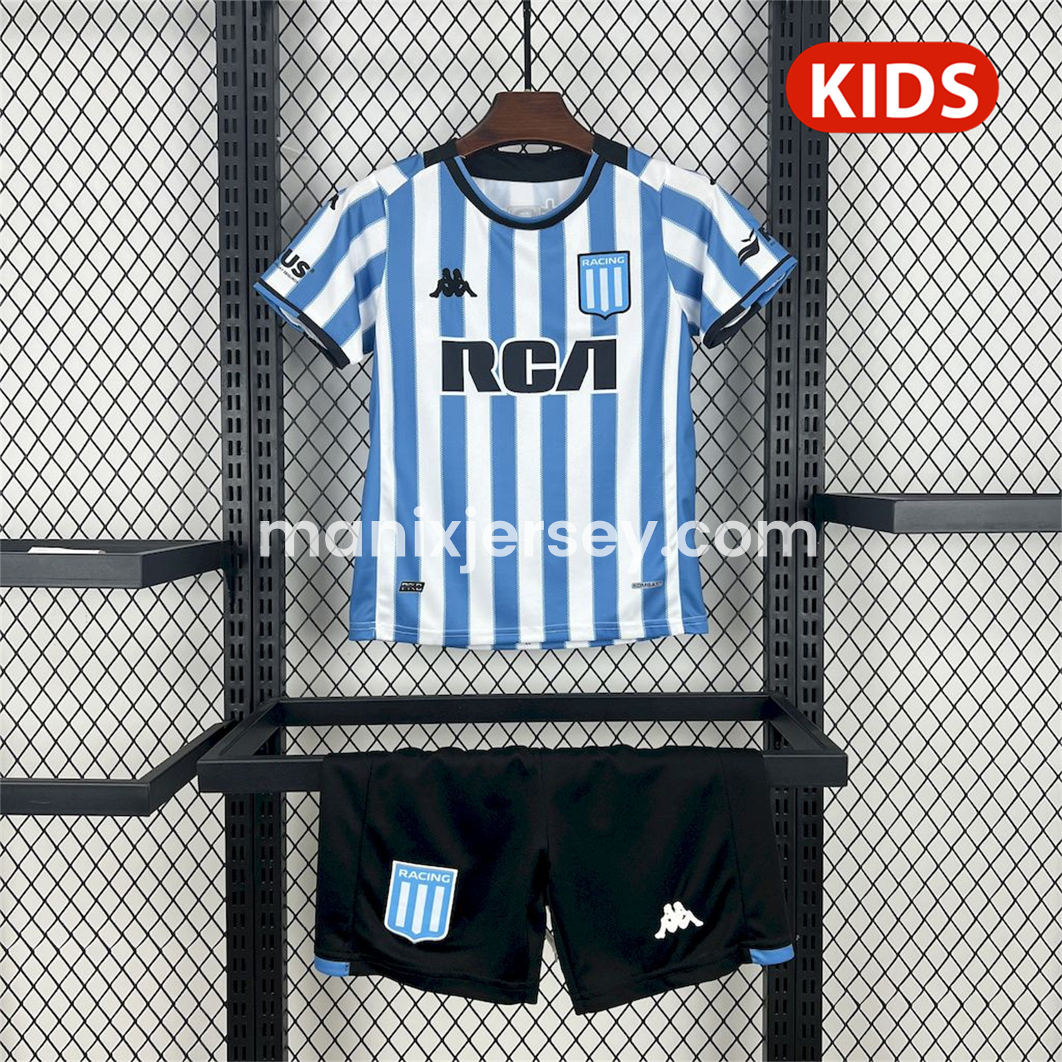 ManixJersey.com | Racing Club de Avellaneda 24-25 Home Kids Kit -Customize Name, Number and Patch | Worldwide Shipping