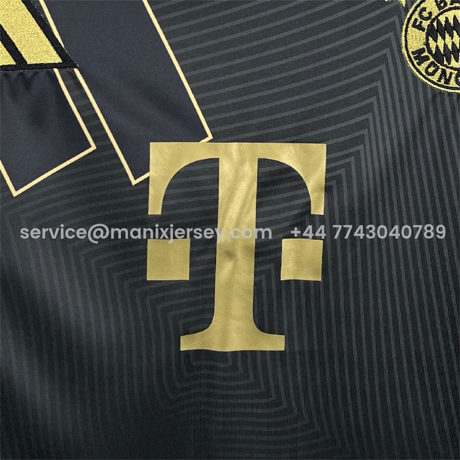 ManixJersey.com | Bayern Munich 25-26 Black Gold Special Edition Jersey - Fans Version -Customize Name, Number and Patch | Worldwide Shipping