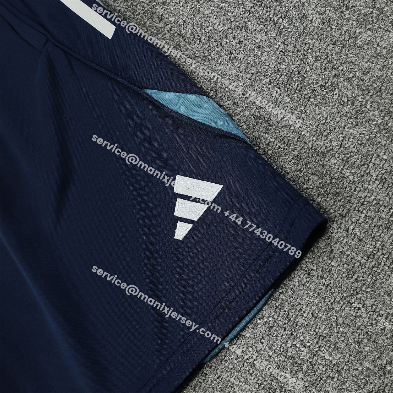 ManixJersey.com | Arsenal 25-26 Vest Training Set - Deep Blue Vest and Shorts -Customize Name, Number and Patch | Worldwide Shipping