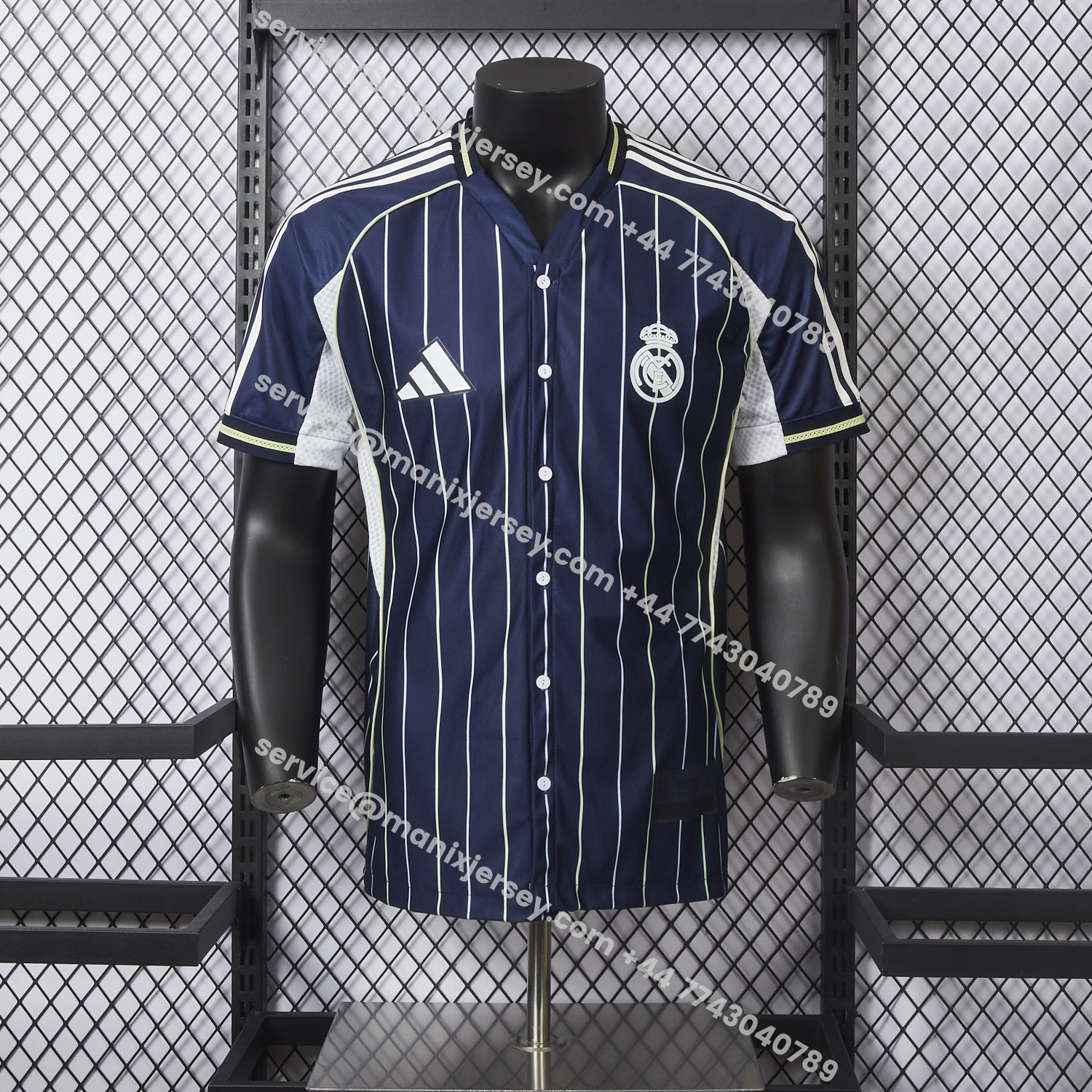 ManixJersey.com | Real Madrid 25-26 Deep Blue Baseball Jersey - Player Version -Customize Name, Number and Patch | Worldwide Shipping