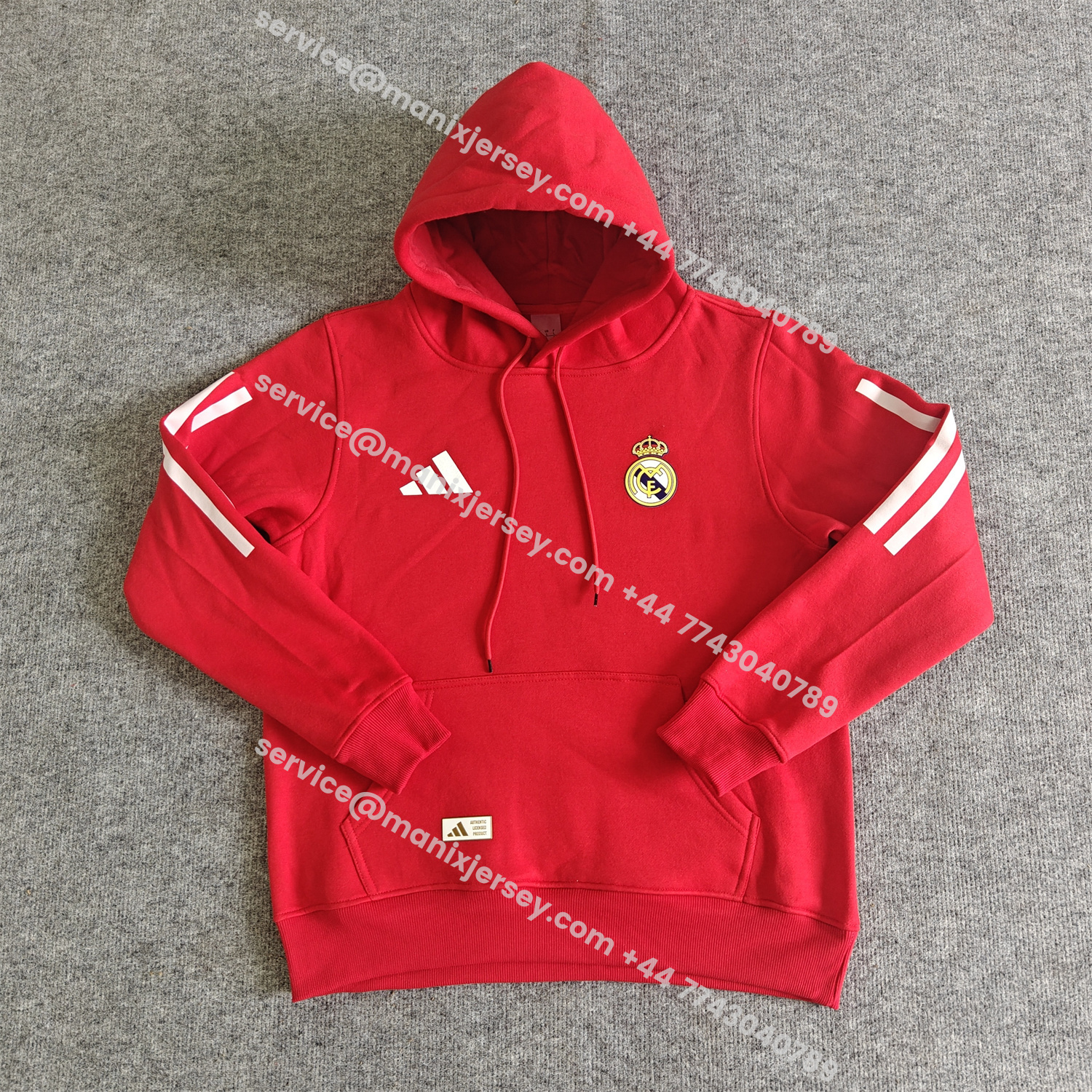 ManixJersey.com | Real Madrid 25-26 Home Unisex Pullover Hoodie -Customize Name, Number and Patch | Worldwide Shipping