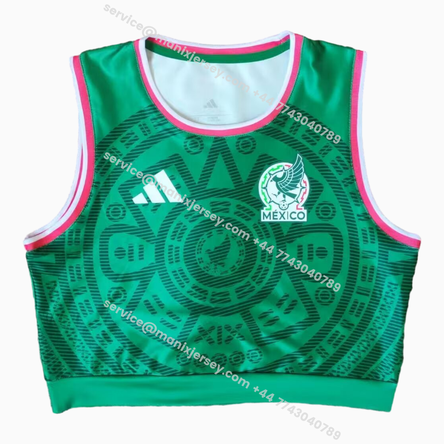 ManixJersey.com | Women's Mexico 2026 Home Yoga Vest -Customize Name, Number and Patch | Worldwide Shipping
