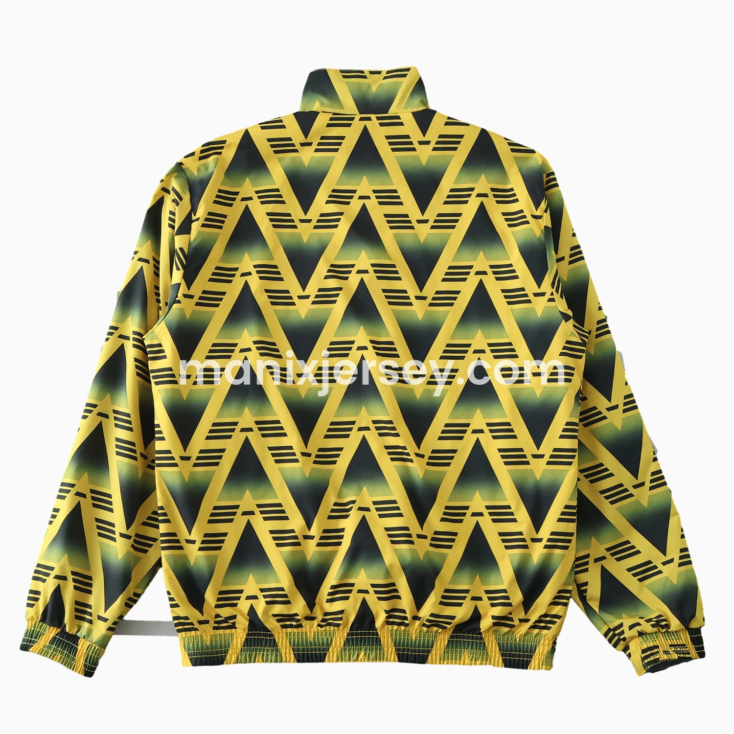 ManixJersey.com | Retro Arsenal 1991-93 Away Double Sided Reversible Windbreaker - Yellow & Grey -Customize Name, Number and Patch | Worldwide Shipping