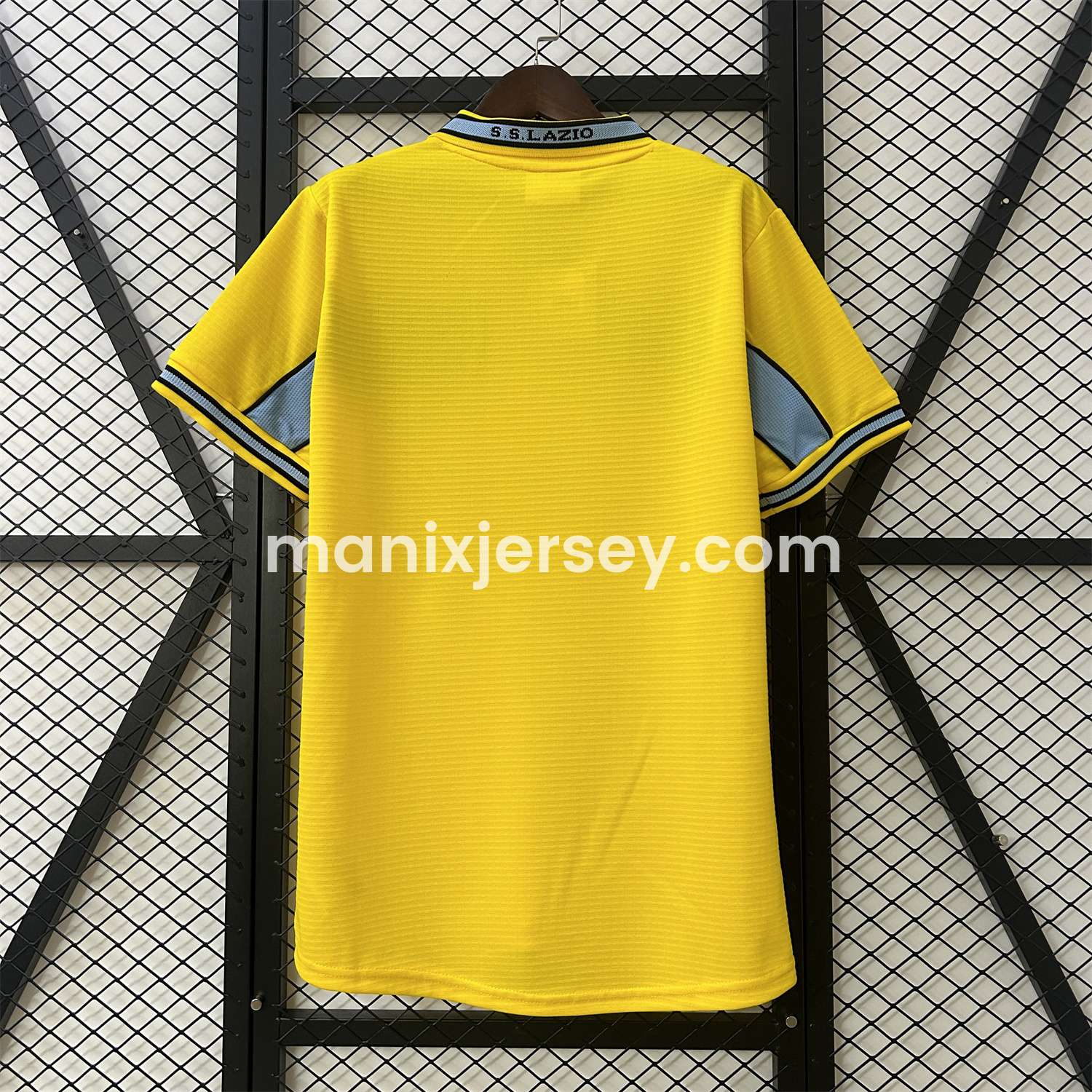 ManixJersey.com | Retro Lazio 98-99 Yellow Away Jersey -Customize Name, Number and Patch | Worldwide Shipping