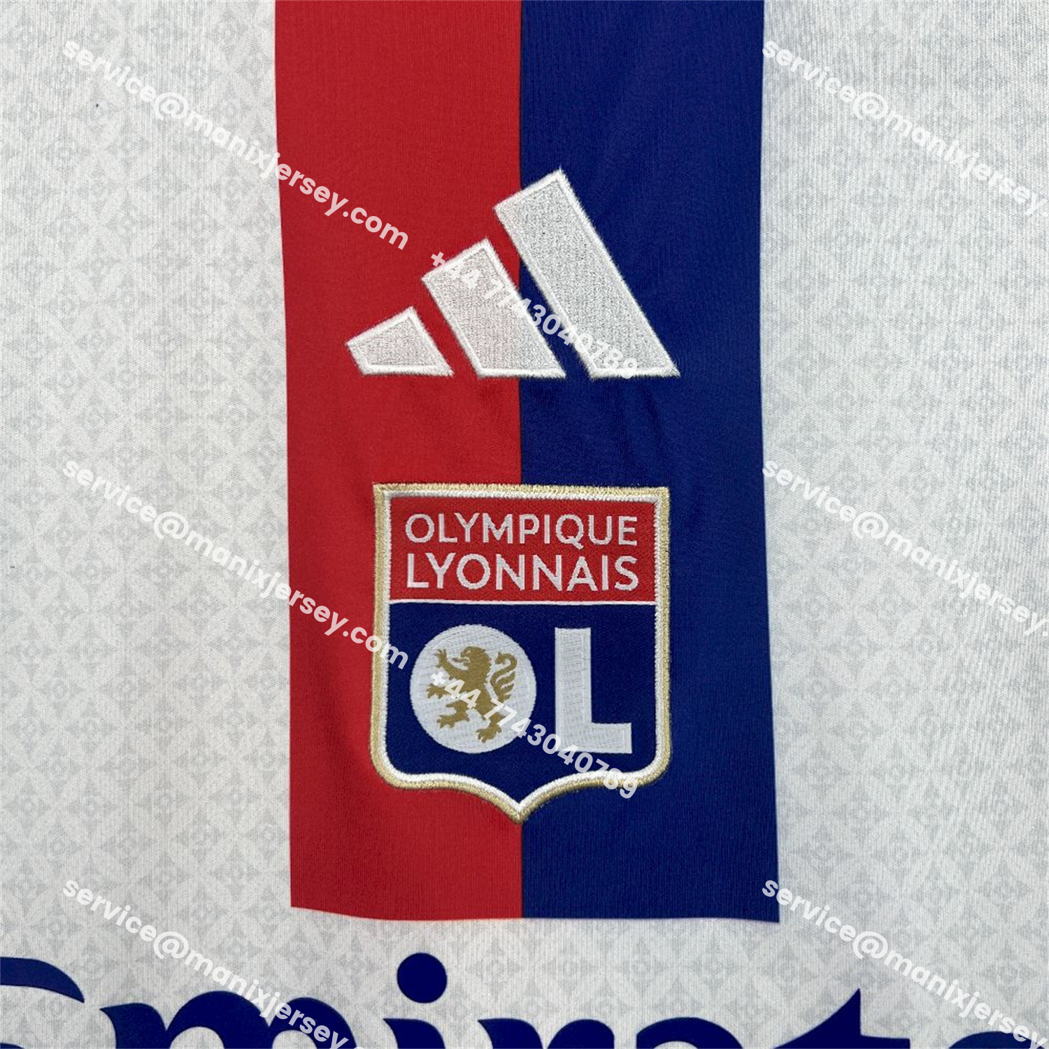 ManixJersey.com | Lyon 25-26 Home Jersey - Fans Version -Customize Name, Number and Patch | Worldwide Shipping